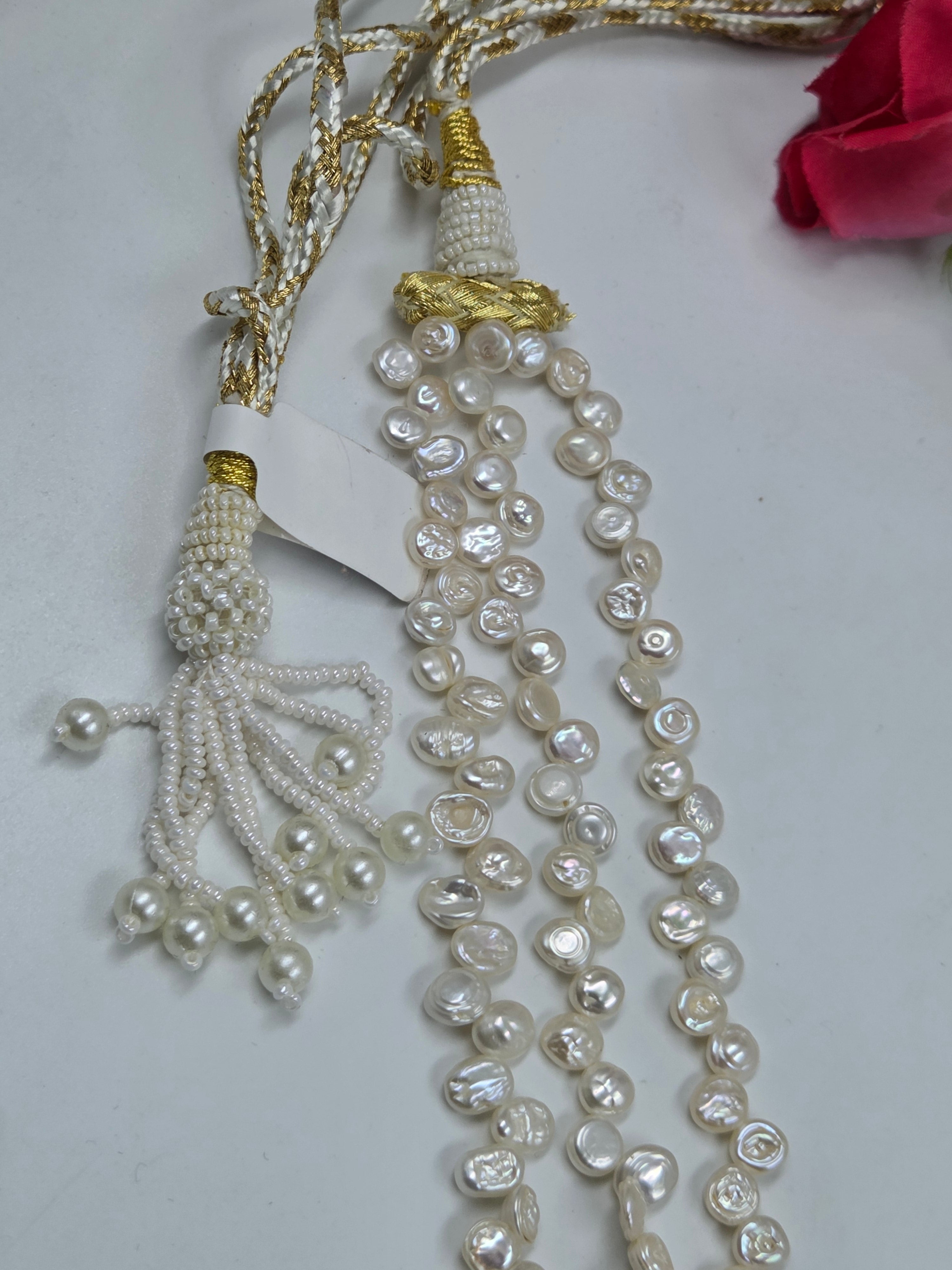 3-Line Coin Freshwater Pearl Necklace – Sarafa Style