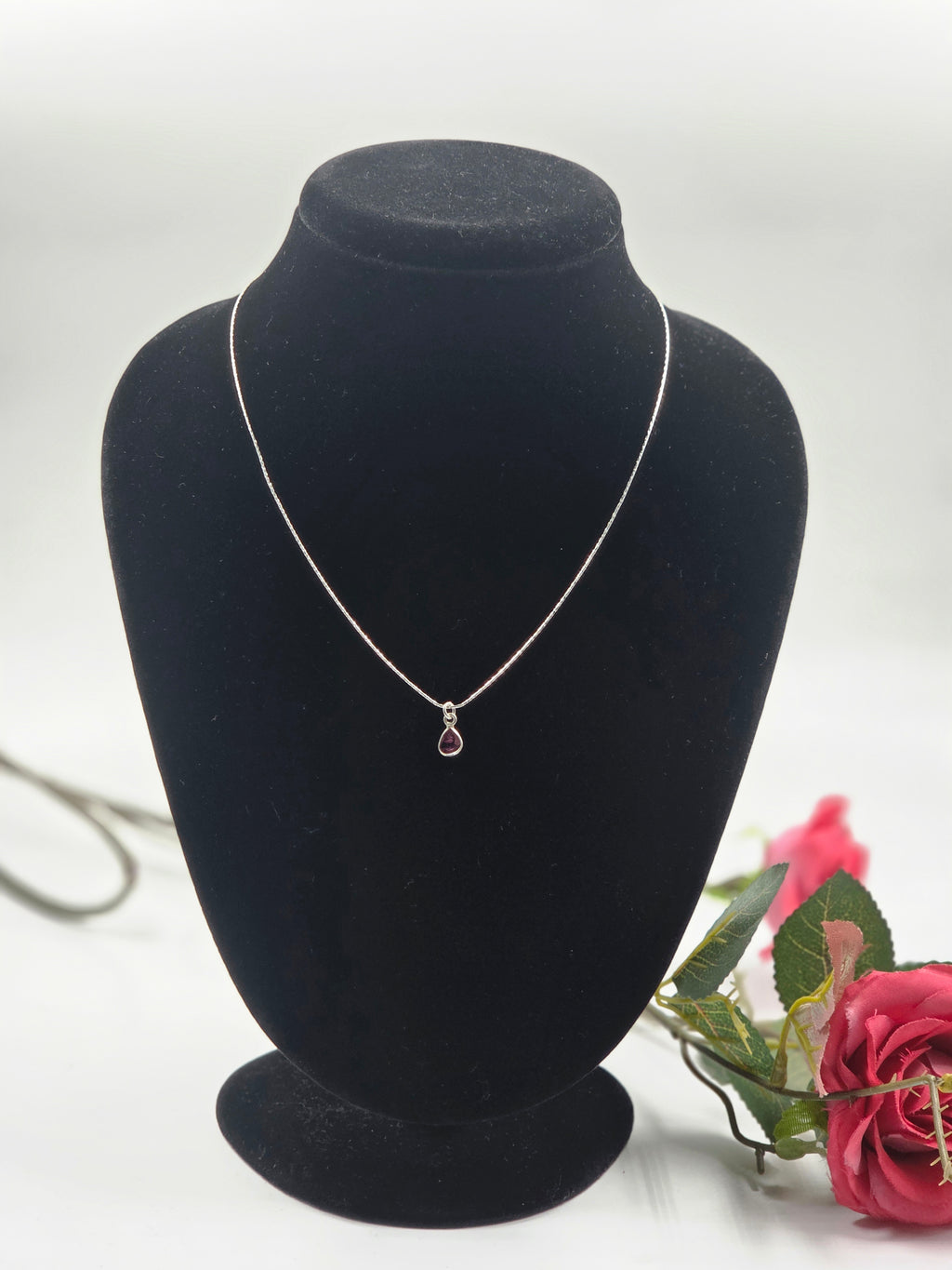 Lightweight Tourmaline Pendant with Sterling Silver Chain
