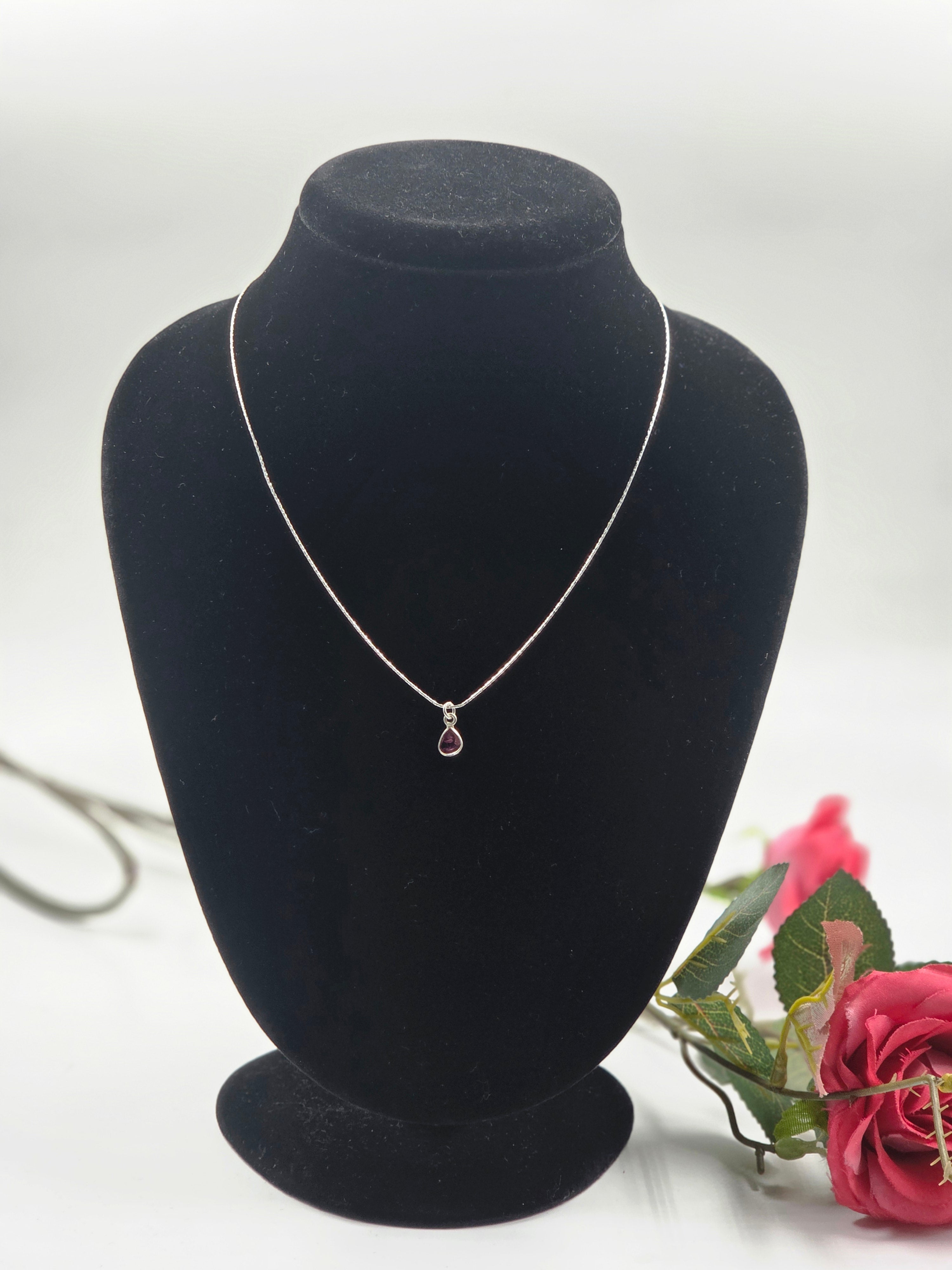 Lightweight Tourmaline Pendant with Sterling Silver Chain
