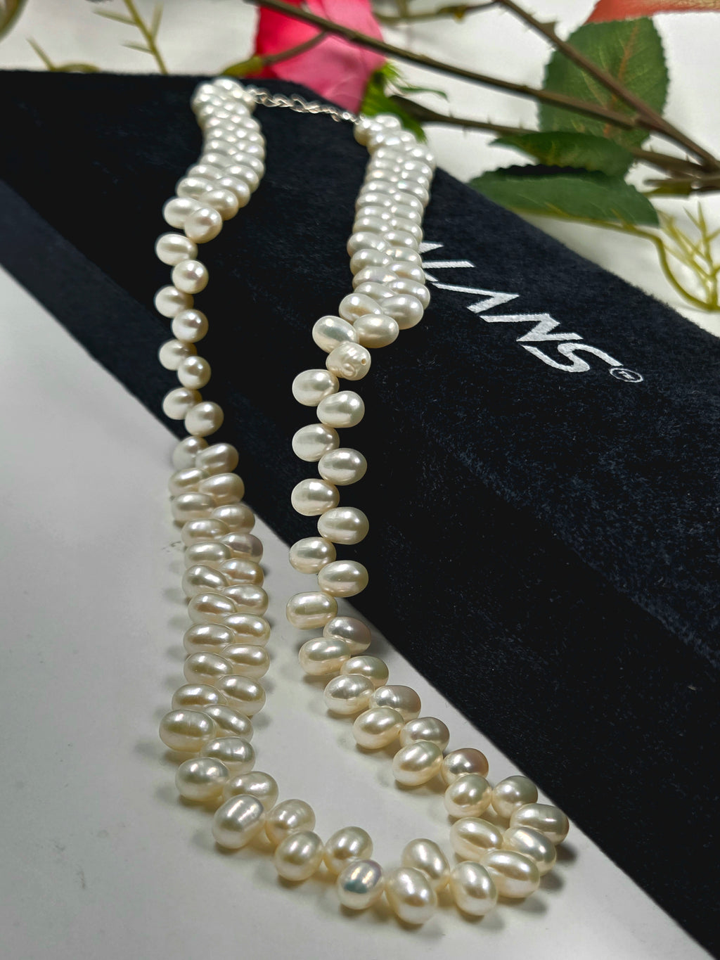 Cluster-Set Freshwater Pearl Necklace