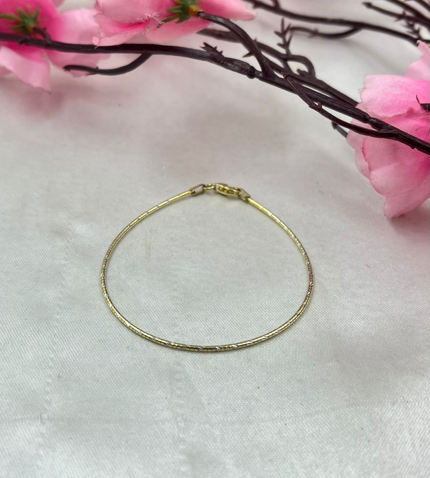 Sterling Silver Bracelet with Yellow Polish