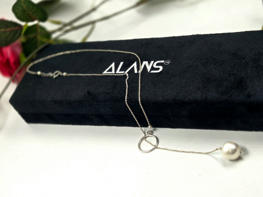 Freshwater Pearl Sterling Silver Lariat Necklace