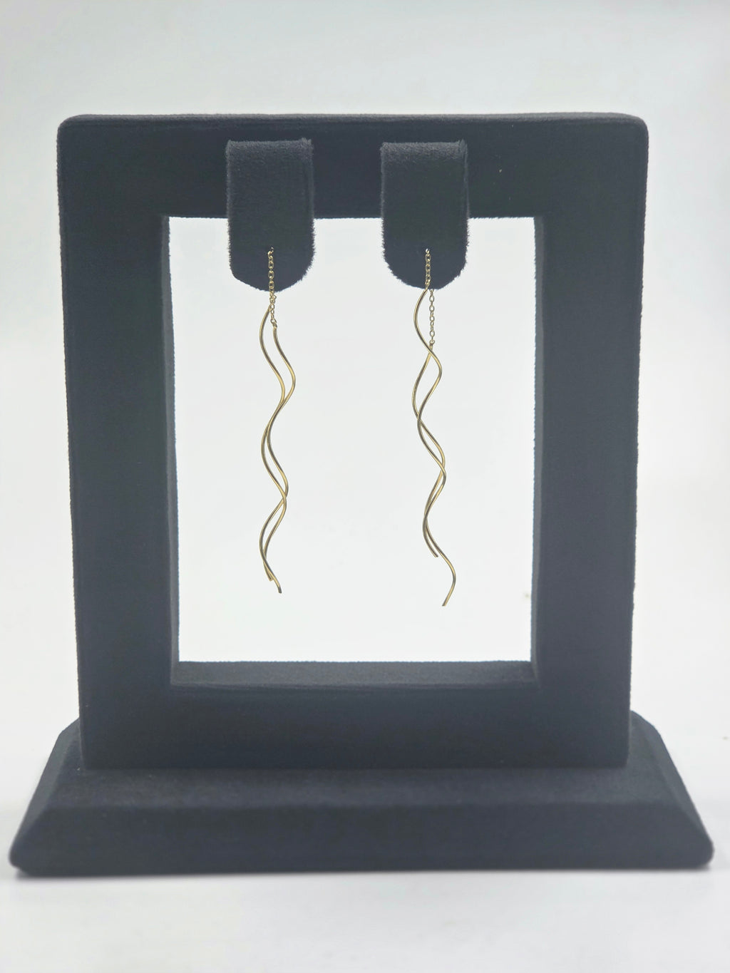 Sterling Silver Wave Dangle Earrings