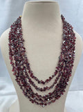 Real Garnet 5-Line Necklace – Sarafa Style