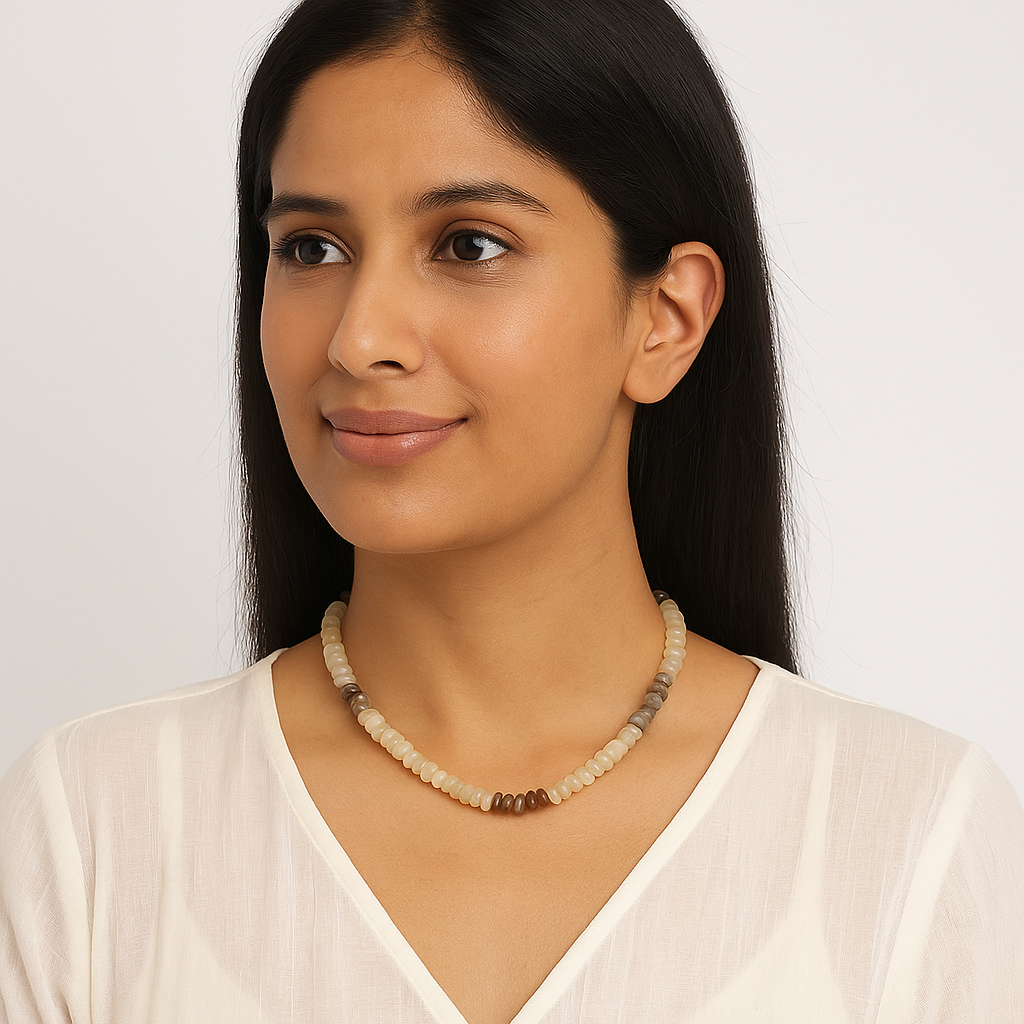 Multi Moonstone Necklace – Sterling Silver