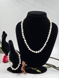 Freshwater Pearl Necklace with Bracelet – Sterling Silver Lock