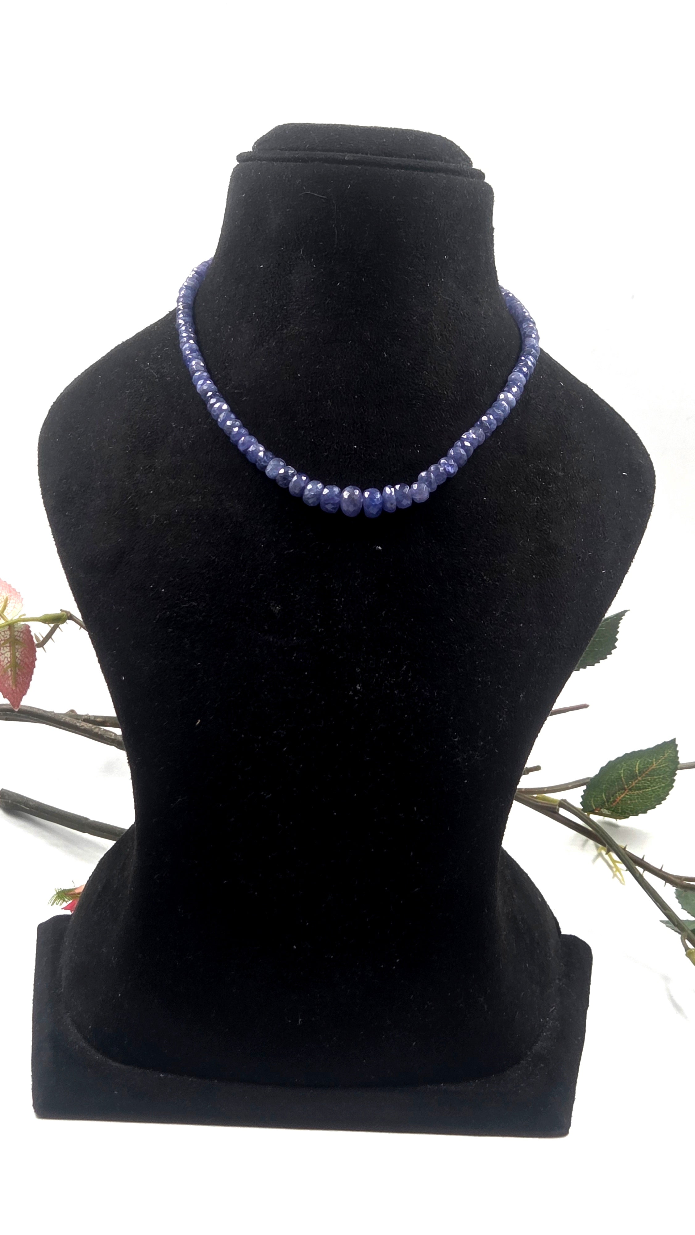 Real Tanzanite Necklace with Sterling Silver Lock – 23.60g