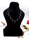 GF Ruby Solitaire Necklace in Sterling Silver