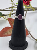 Bold Gf Ruby Ring in Sterling Silver