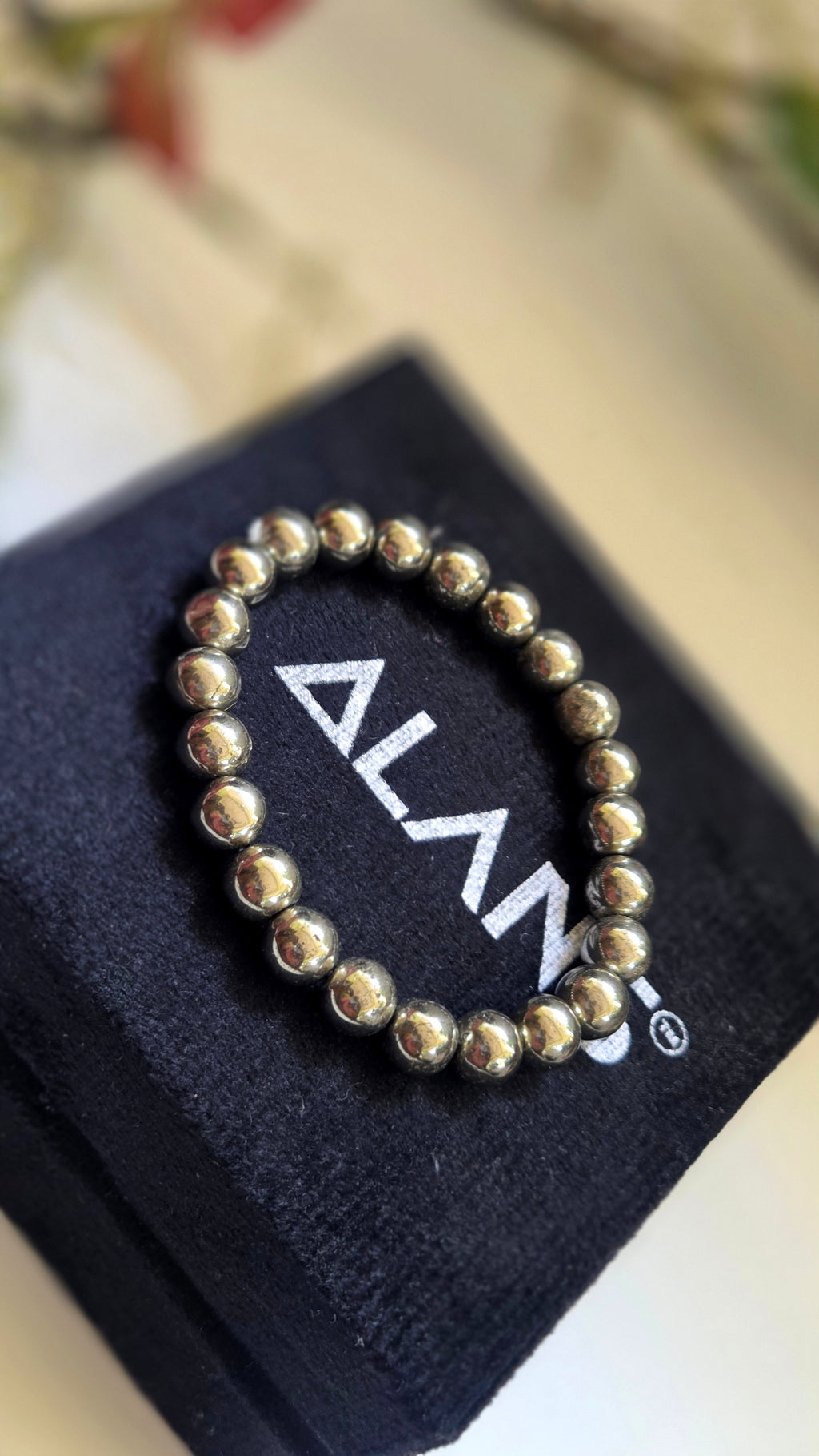 Pyrite Beaded Statement Bracelet