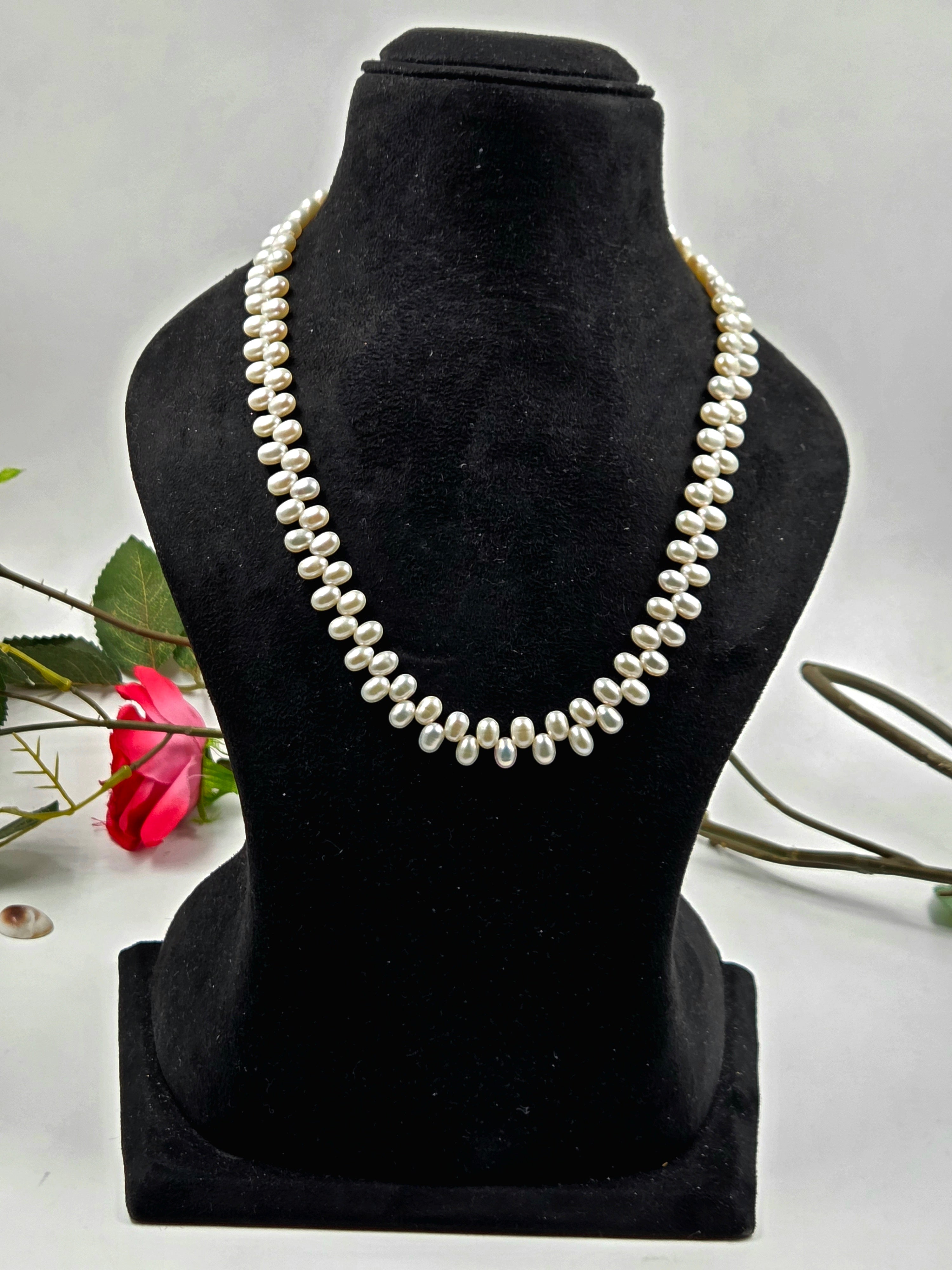 Cluster-Set Freshwater Pearl Necklace