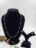 Freshwater Pearl Necklace with Stud Earrings in Sterling Silver