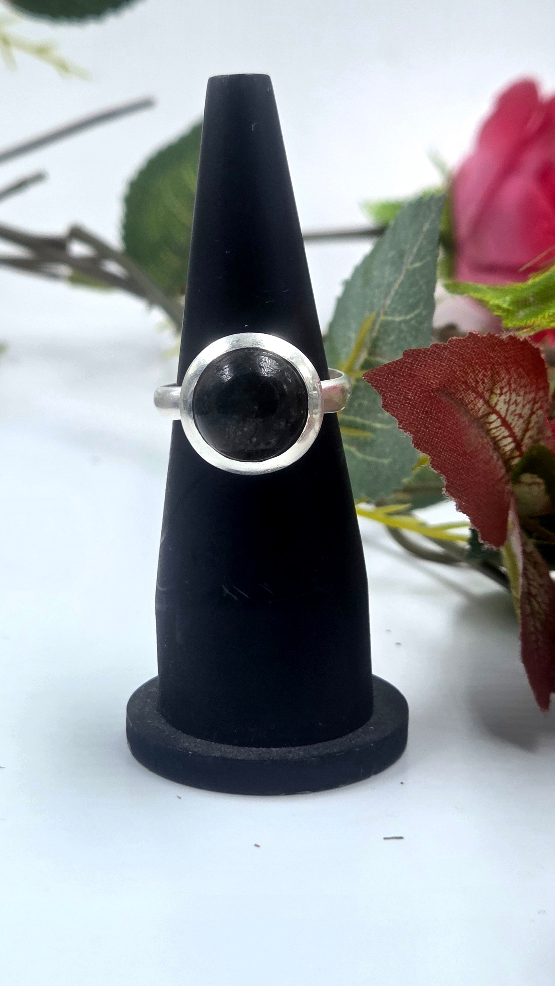 Adjustable Labradorite Ring in 92.5 Sterling Silver