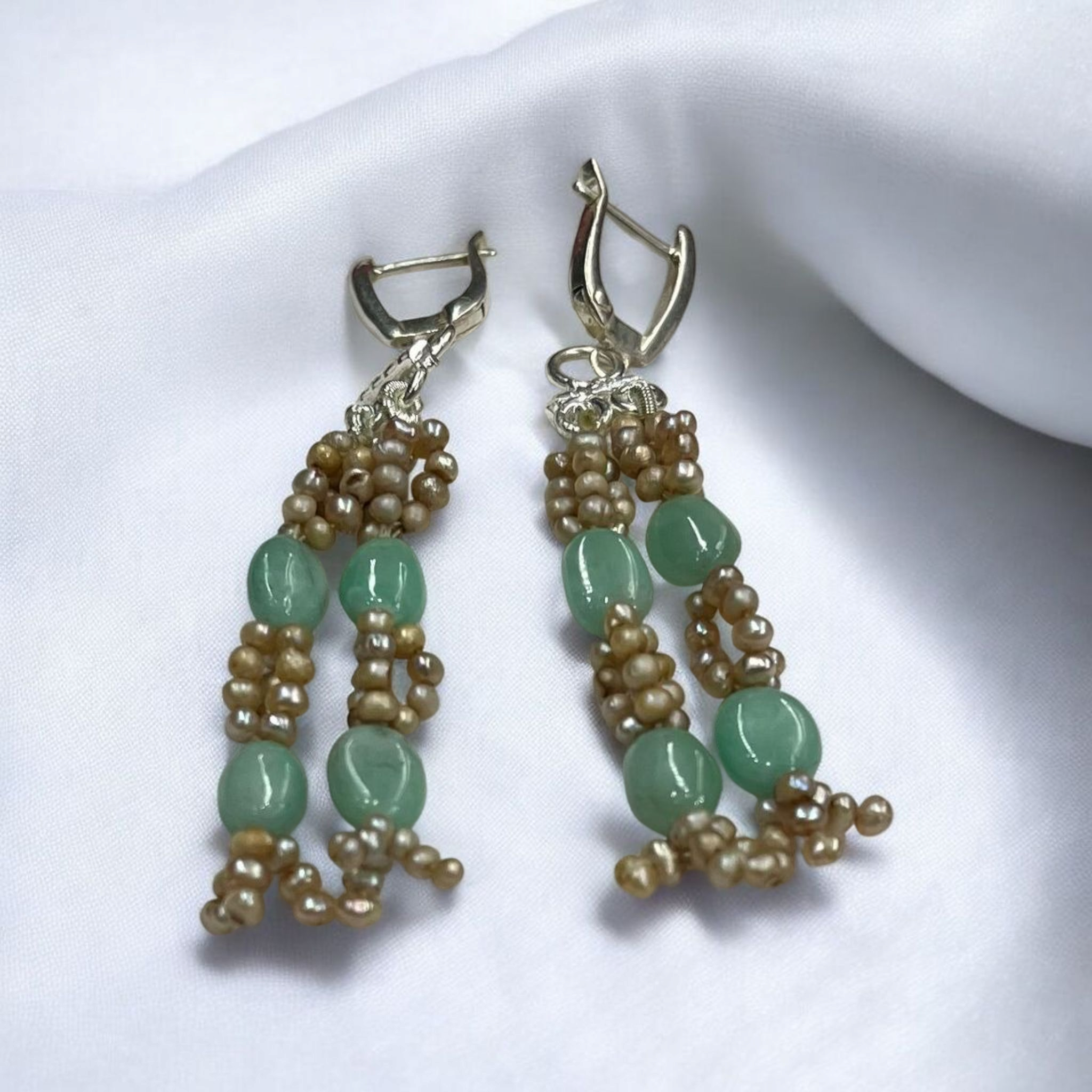 Emerald Pearl Harmony Earrings