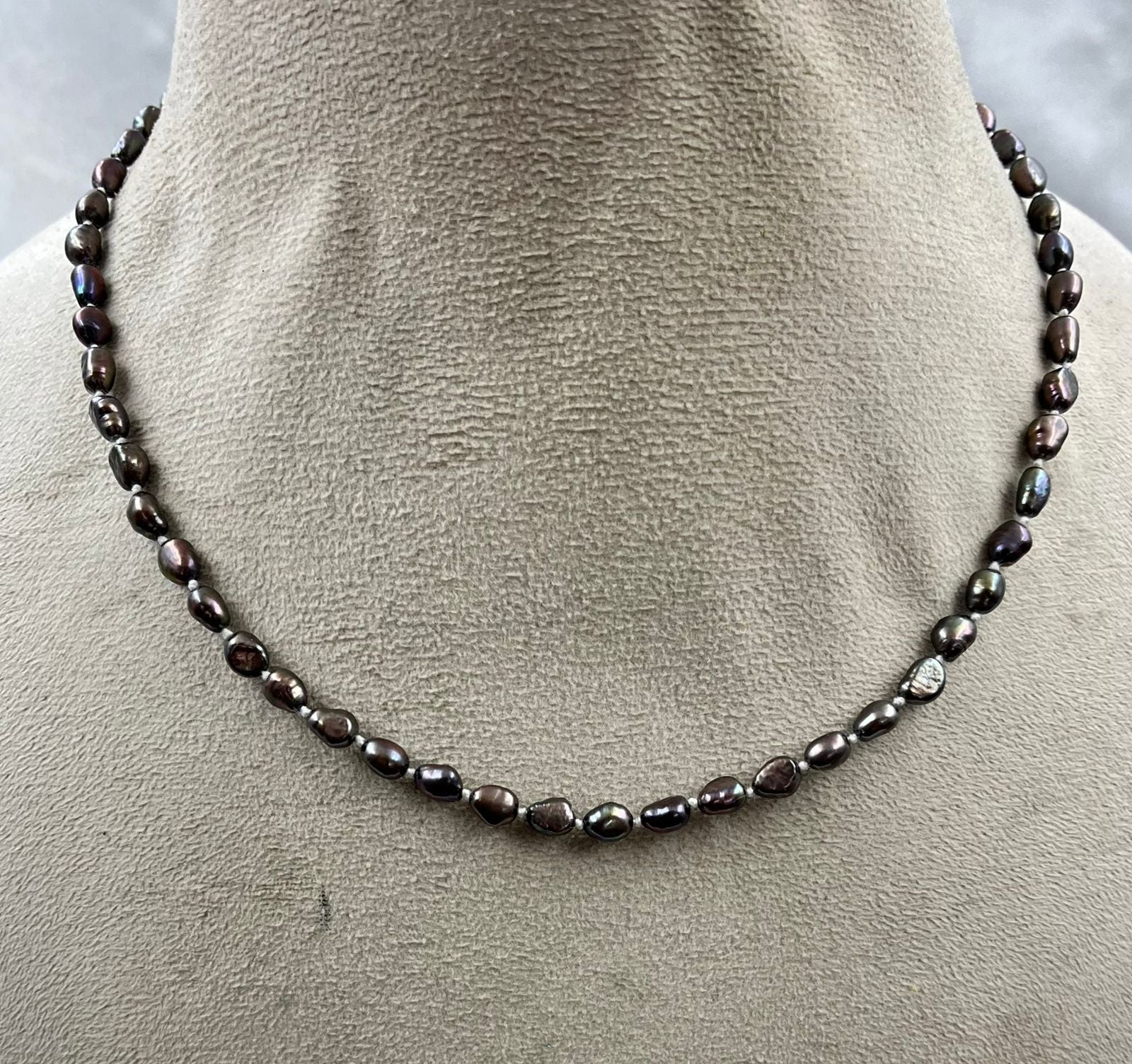 Freshwater Pearl Necklace Set with Studs & Bracelet in 925 Sterling Silver