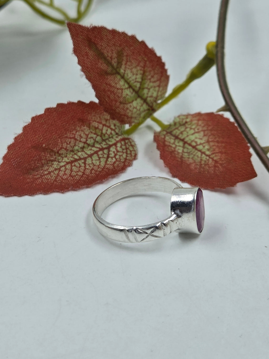 Classic Gf Ruby Ring in Sterling Silver