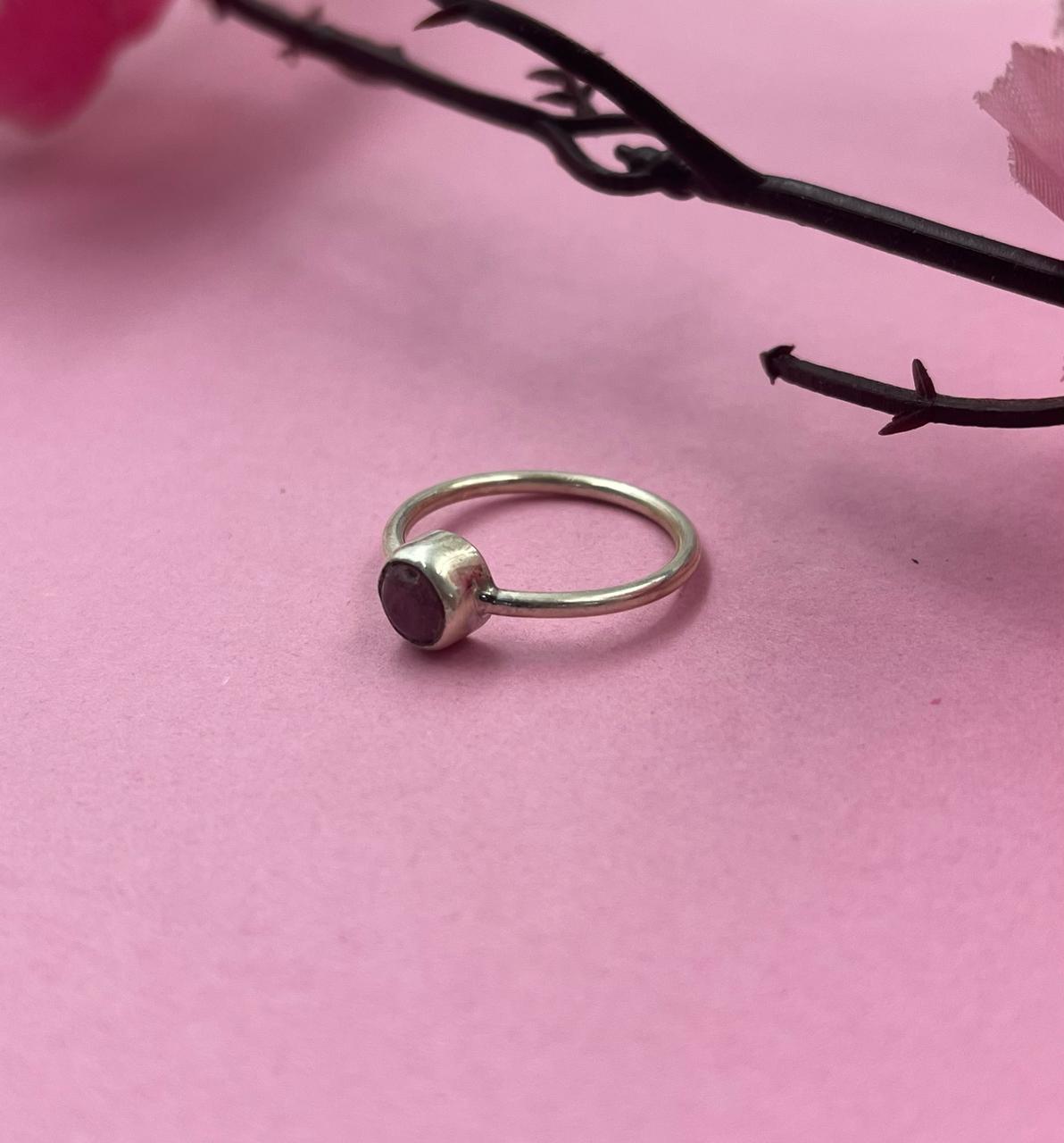 Vintage Look GF Ruby Sterling Silver Ring