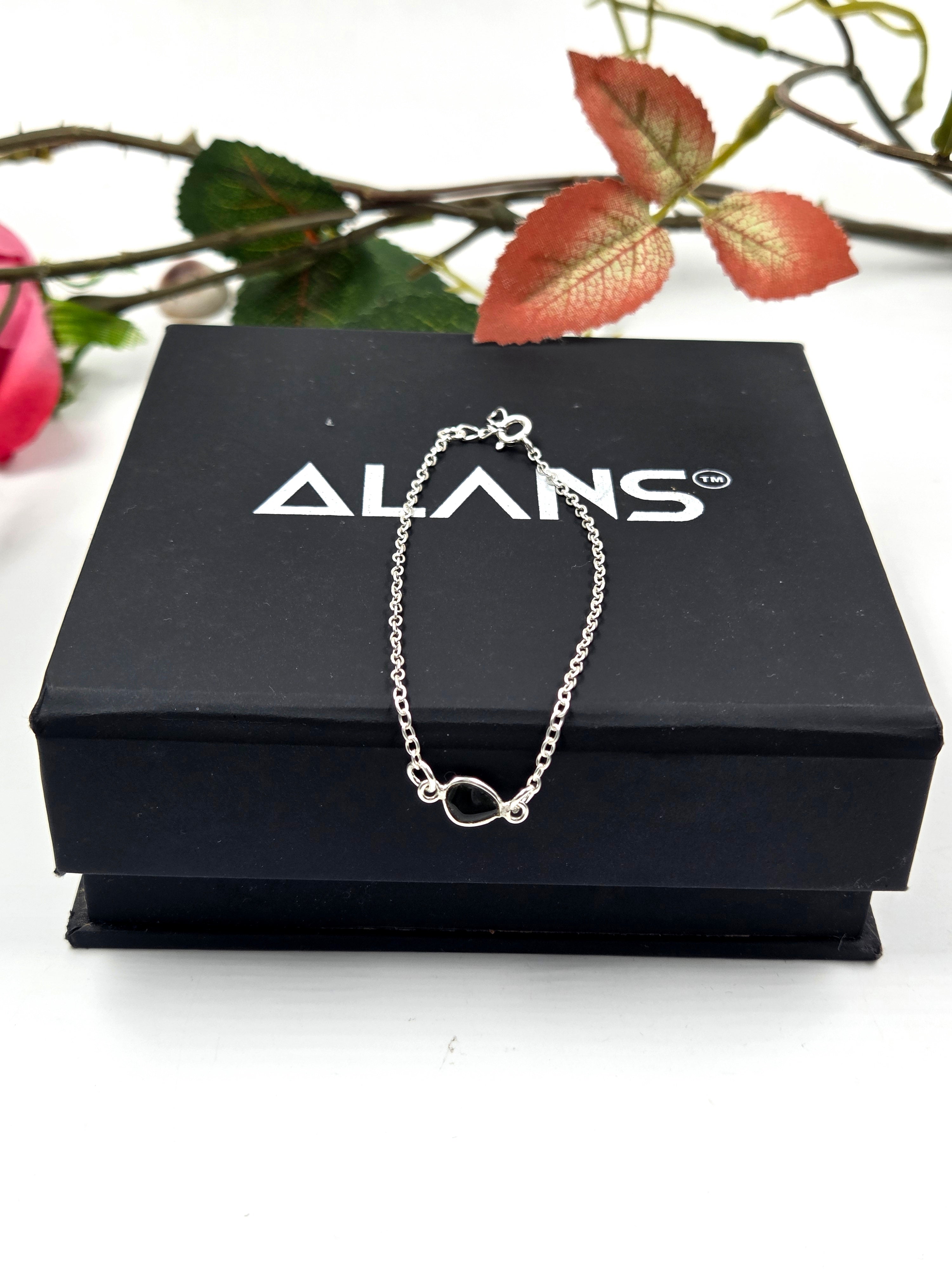 Tourmaline Orbit – Natural Tourmaline Bracelet in Sterling Silver