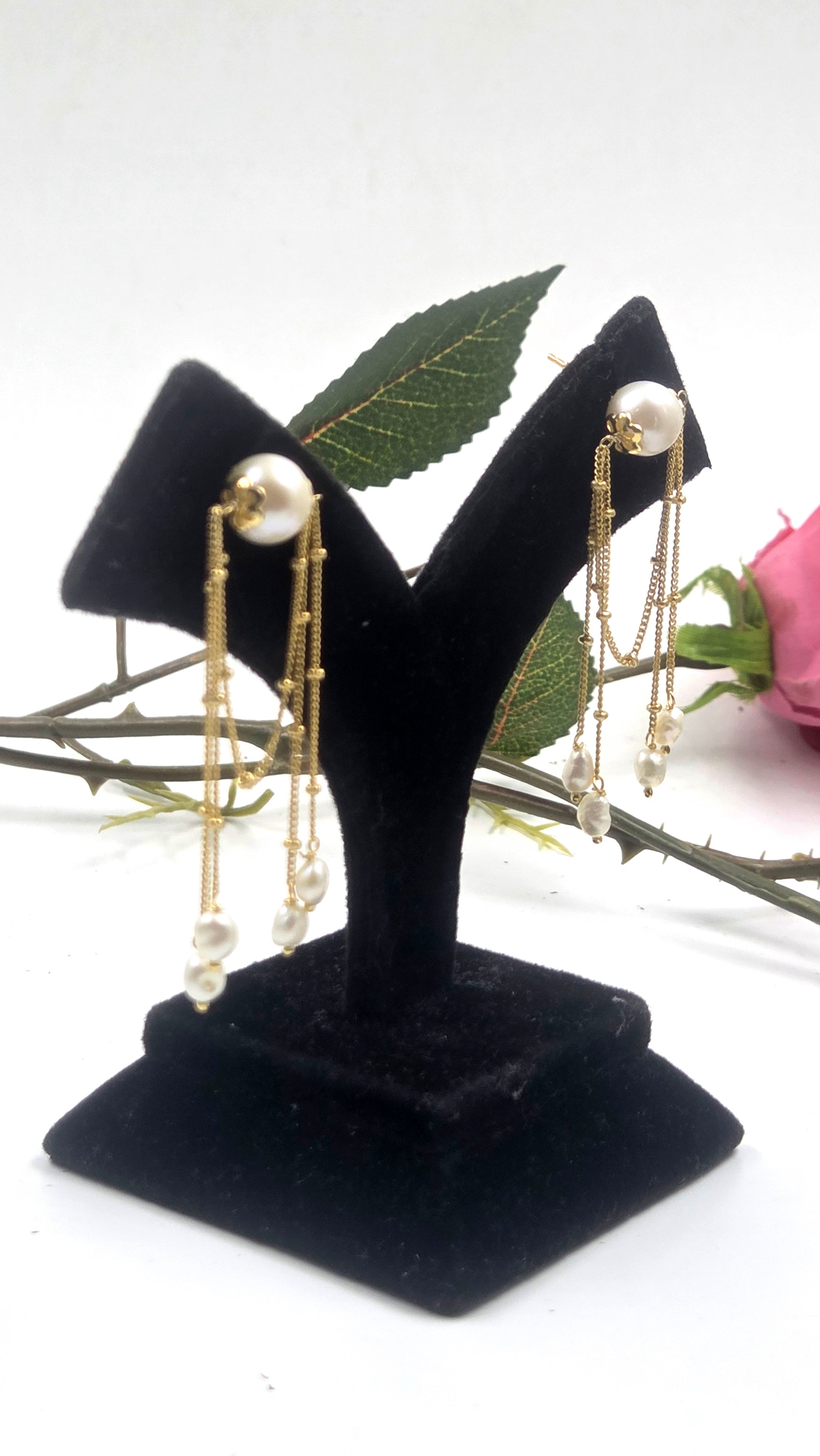 Freshwater Pearl Tassel Earrings in 92.5 Sterling Silver