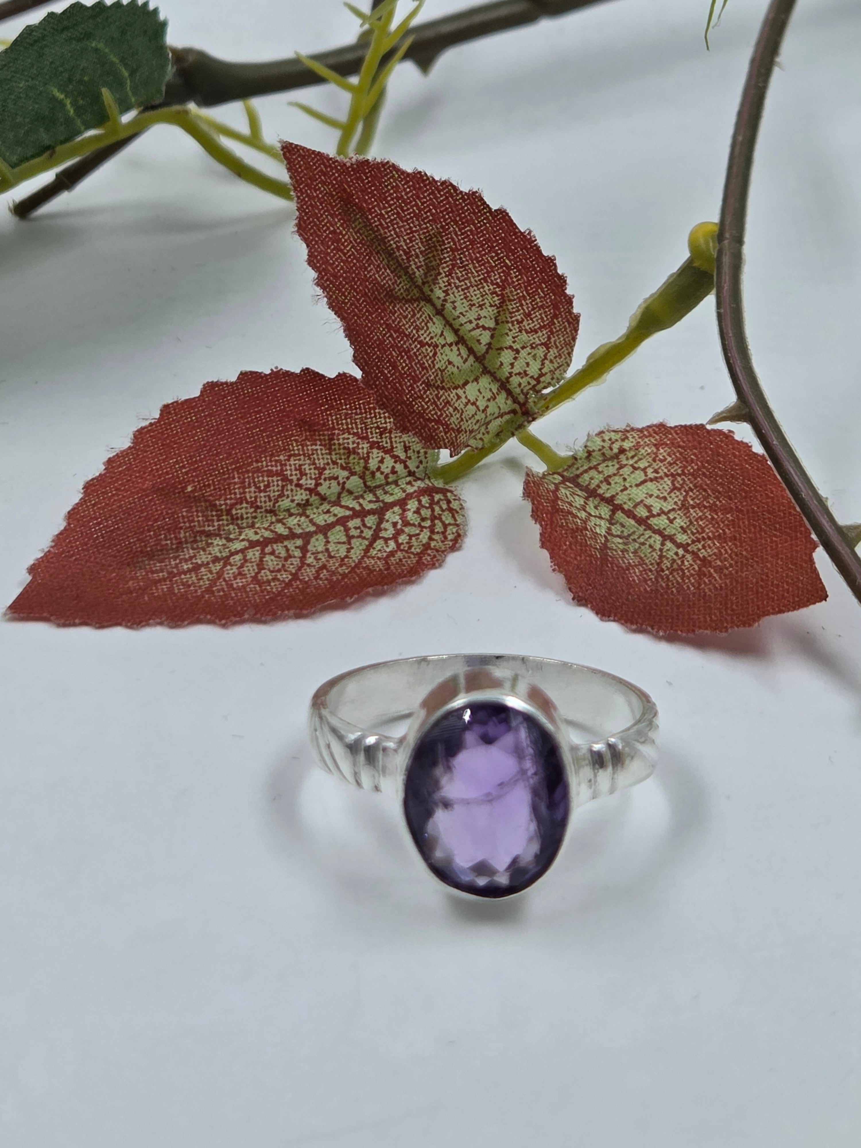 Amethyst Men’s Ring in Sterling Silver