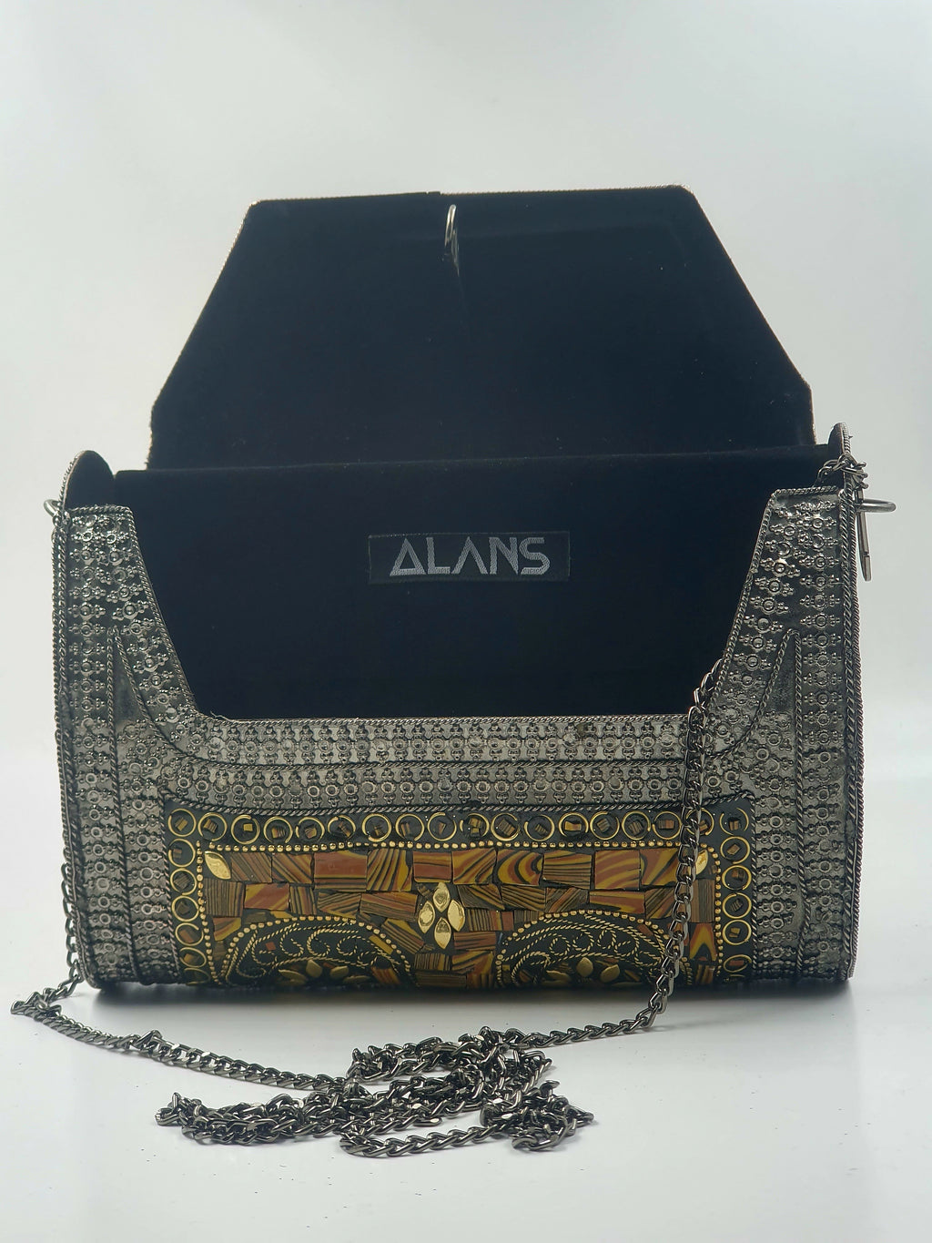Mosaic Metal Art Clutch