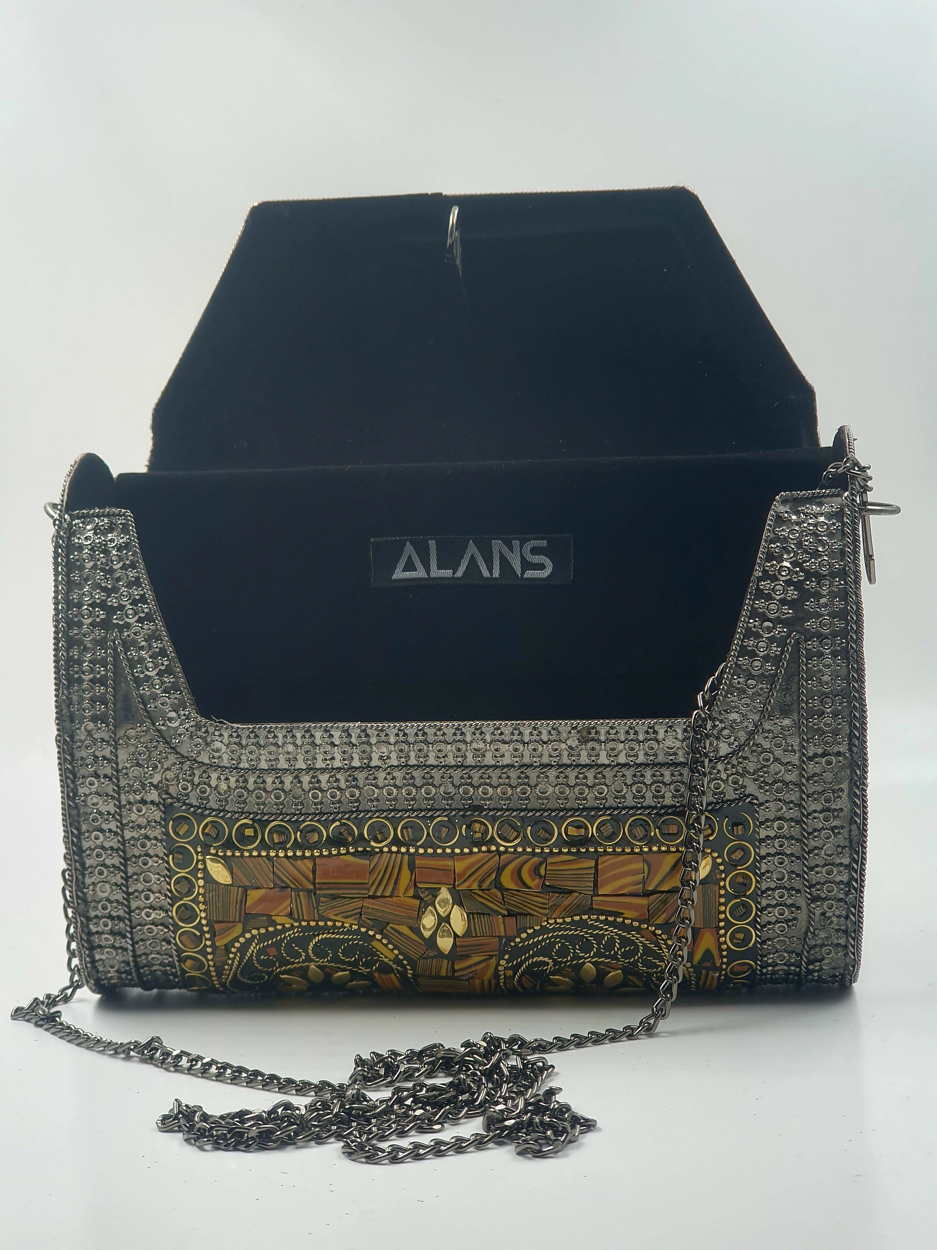 Mosaic Metal Art Clutch