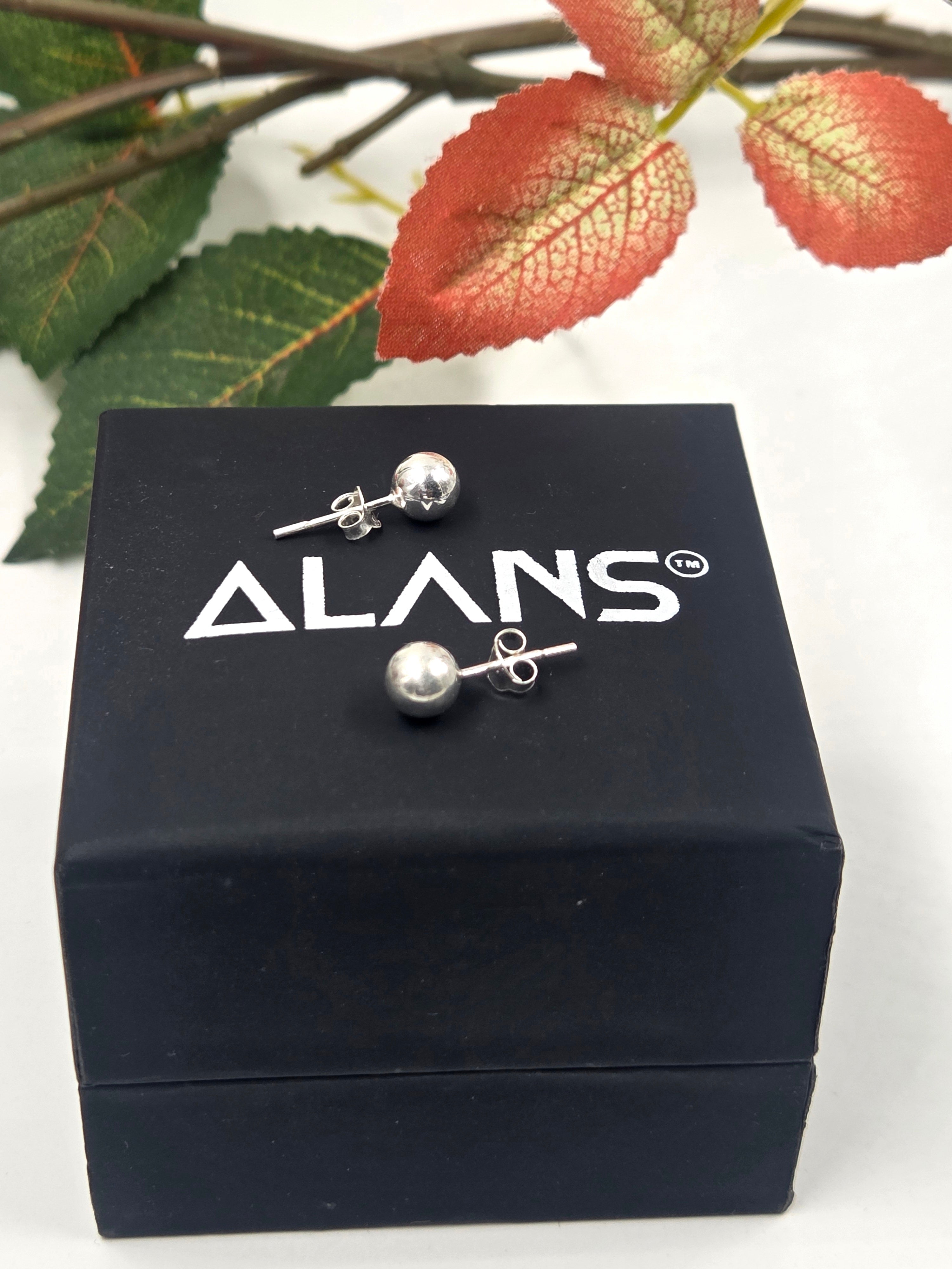 Sterling Silver Round Studs