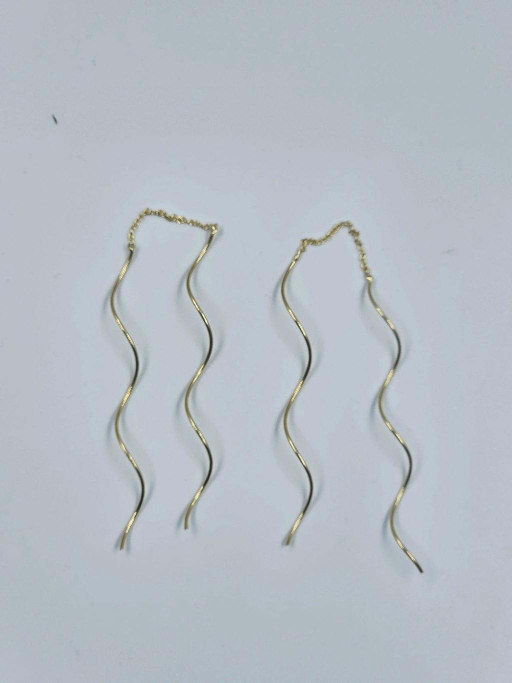 Sterling Silver Wave Dangle Earrings