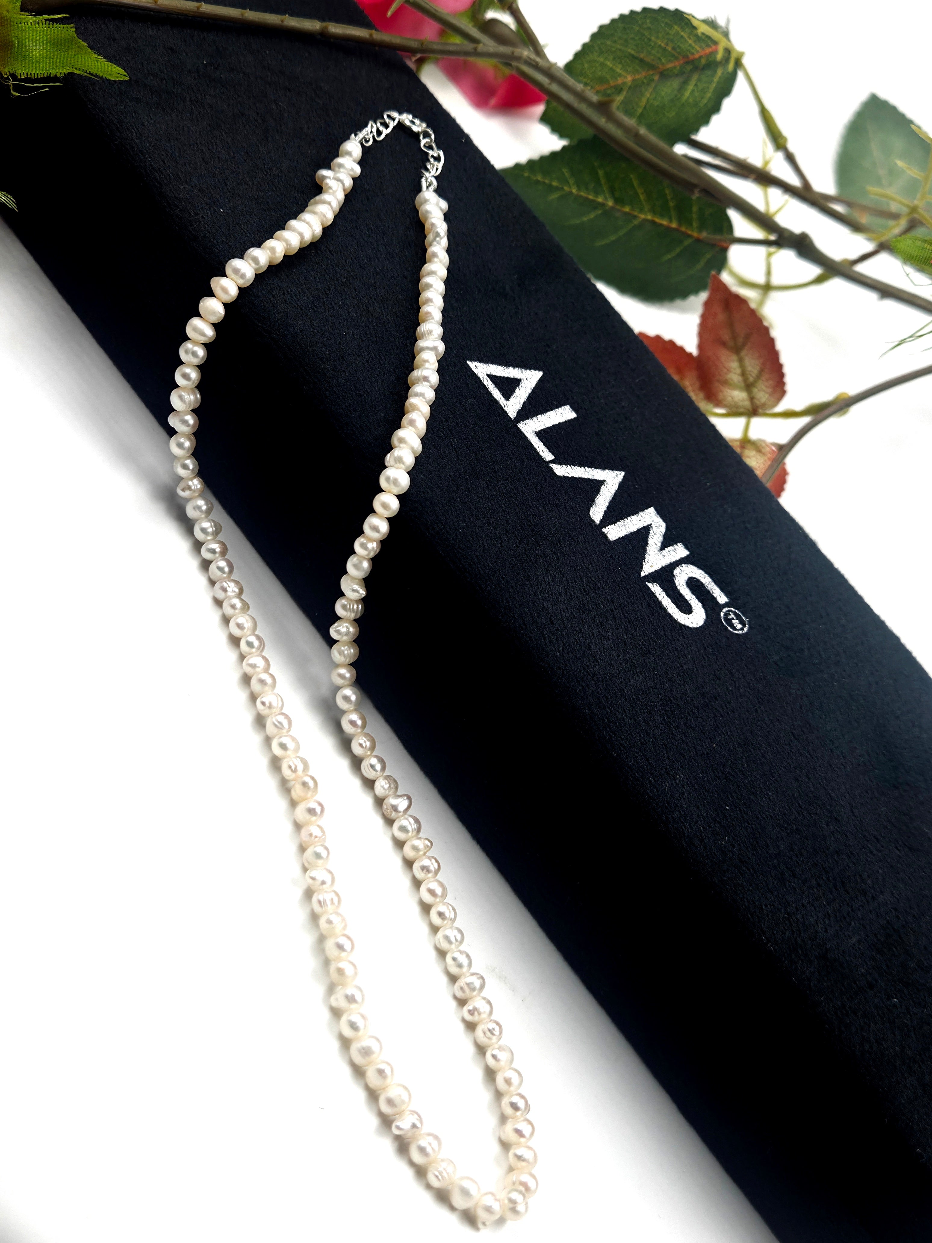 Freshwater Pearl Necklace with Silver Lock