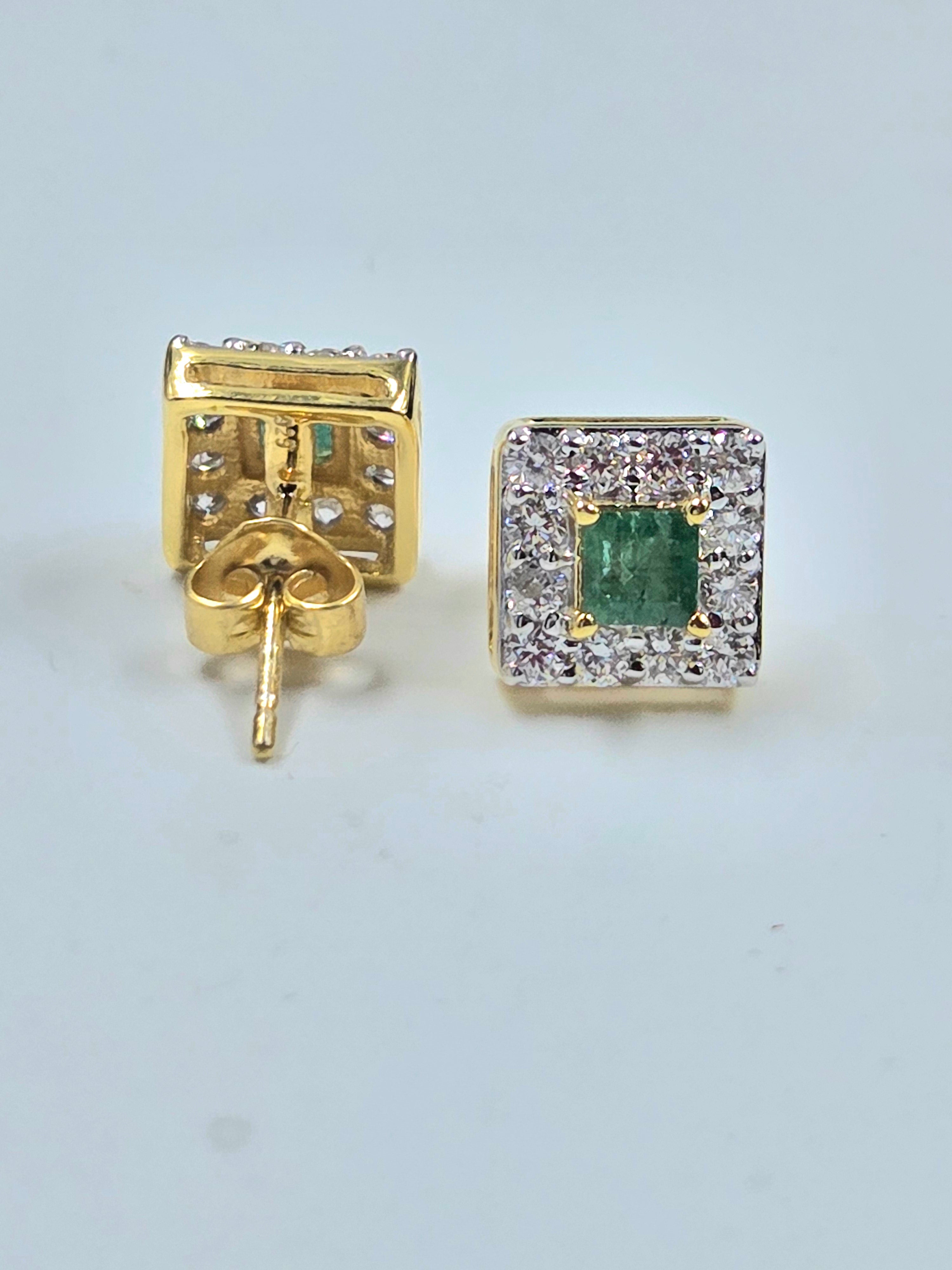 Emerald & Diamond Radiance Earrings