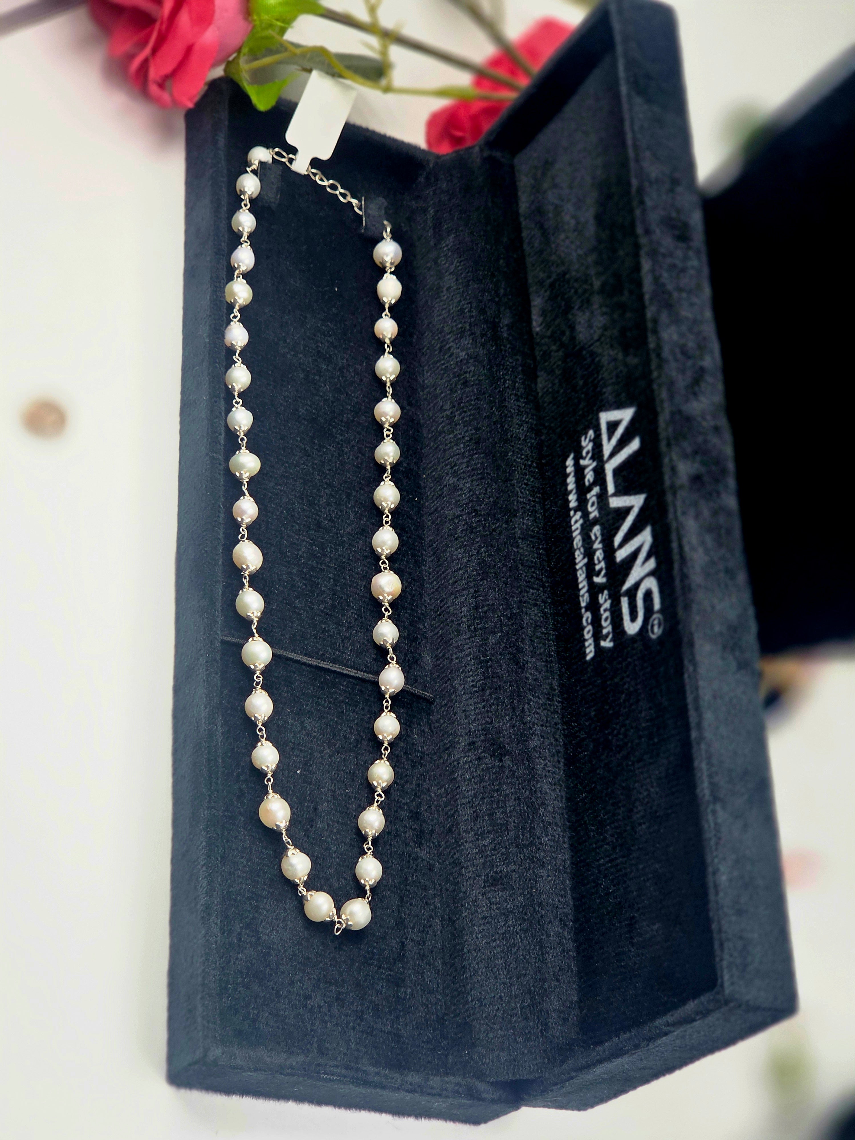 Sterling Freshwater Pearl Necklace – 18 inches