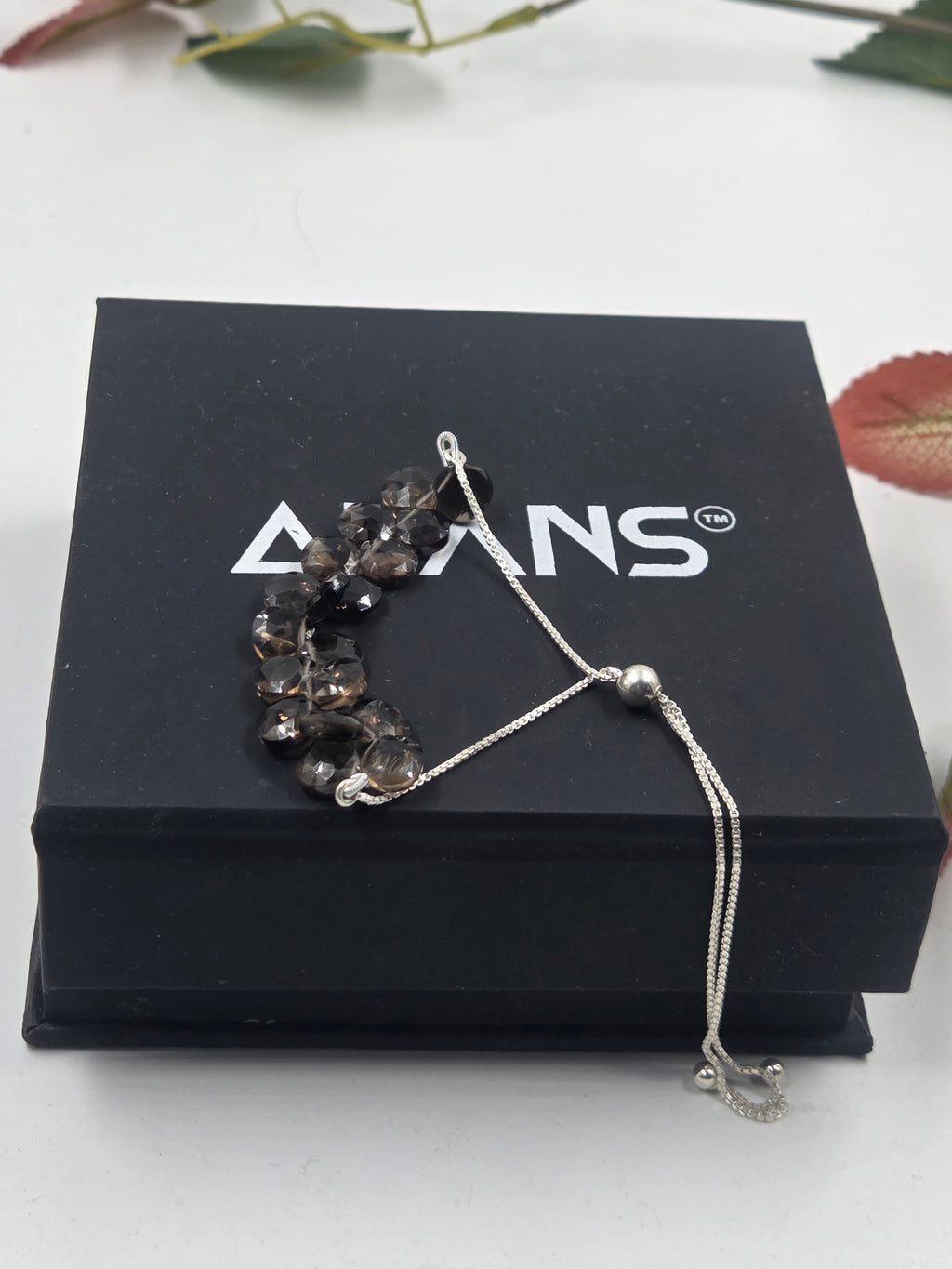 Smoky Quartz Bracelet with Sterling Silver Accents