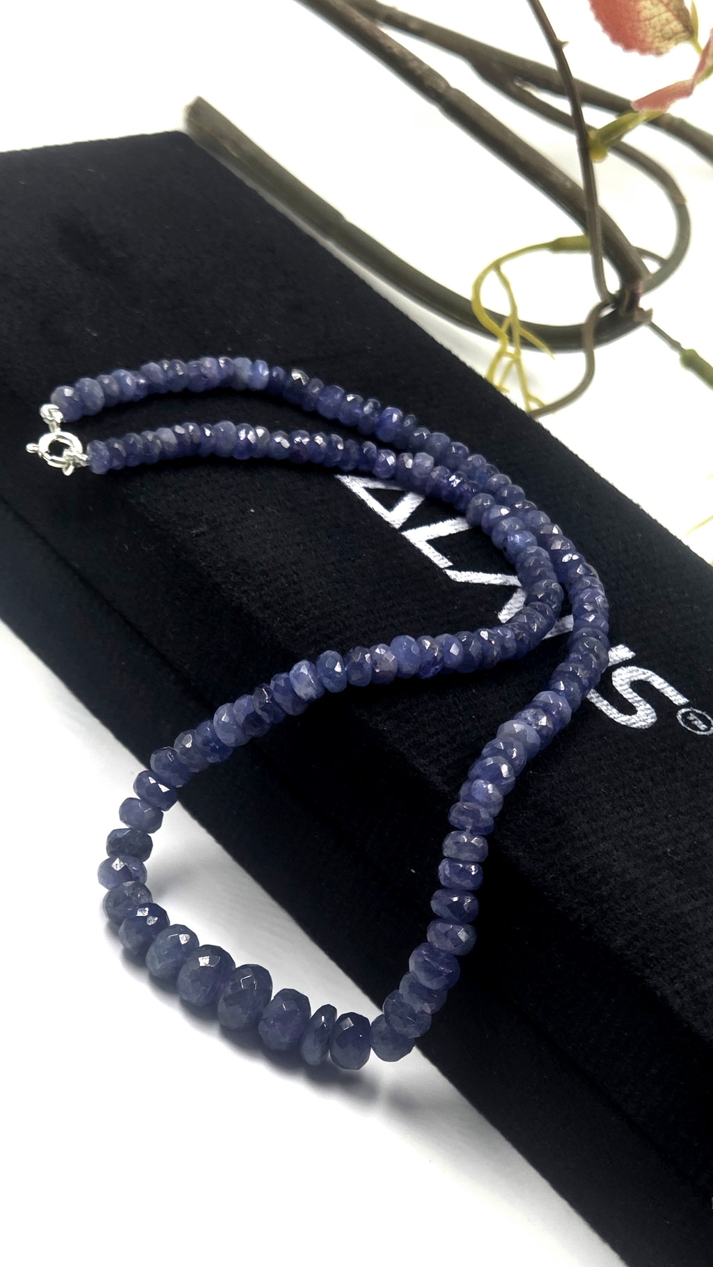 Real Tanzanite Necklace with Sterling Silver Lock – 23.60g