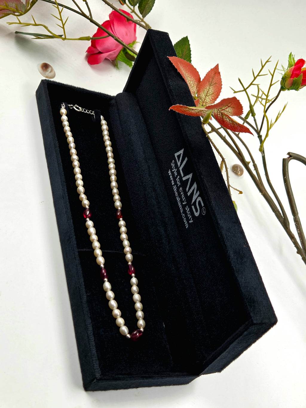 GF Ruby & Freshwater Pearl Necklace