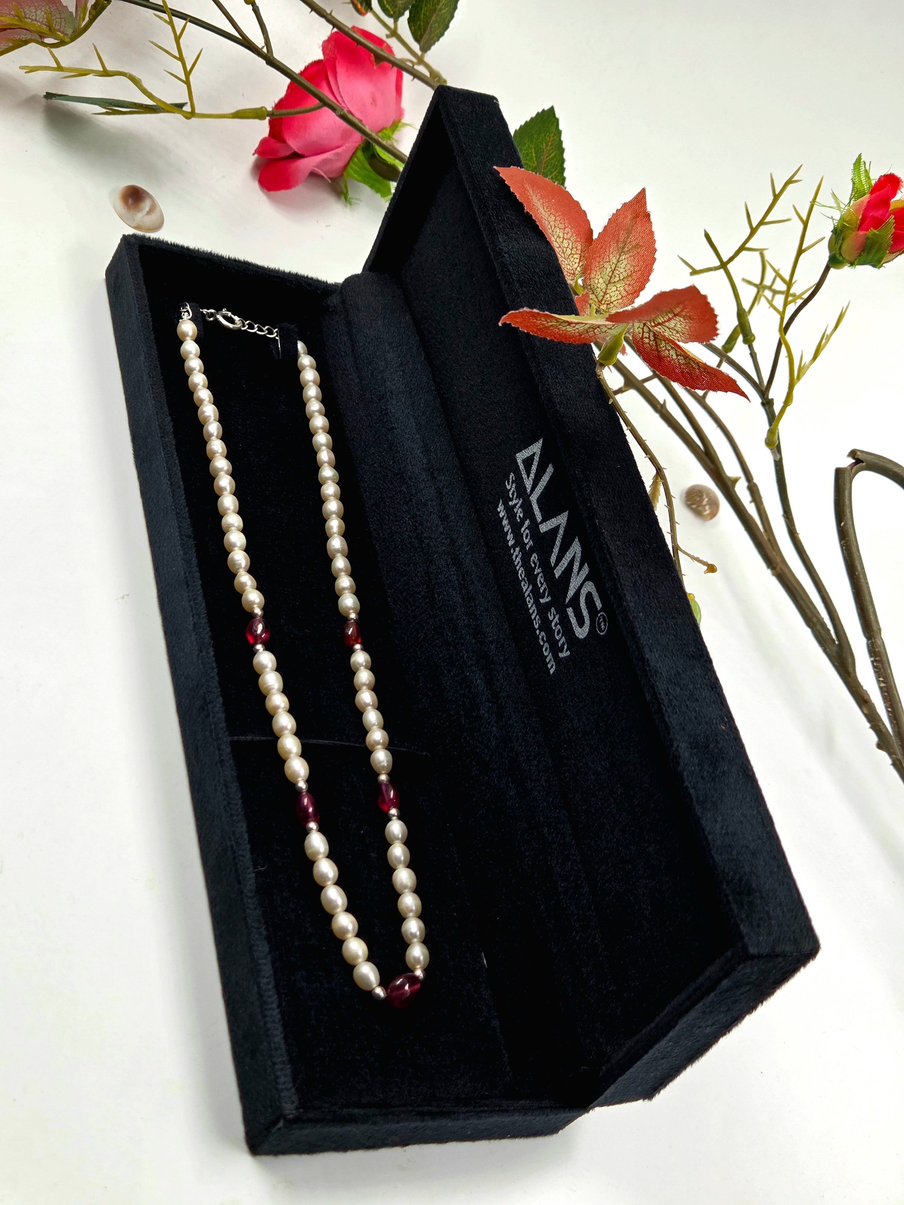 GF Ruby & Freshwater Pearl Necklace