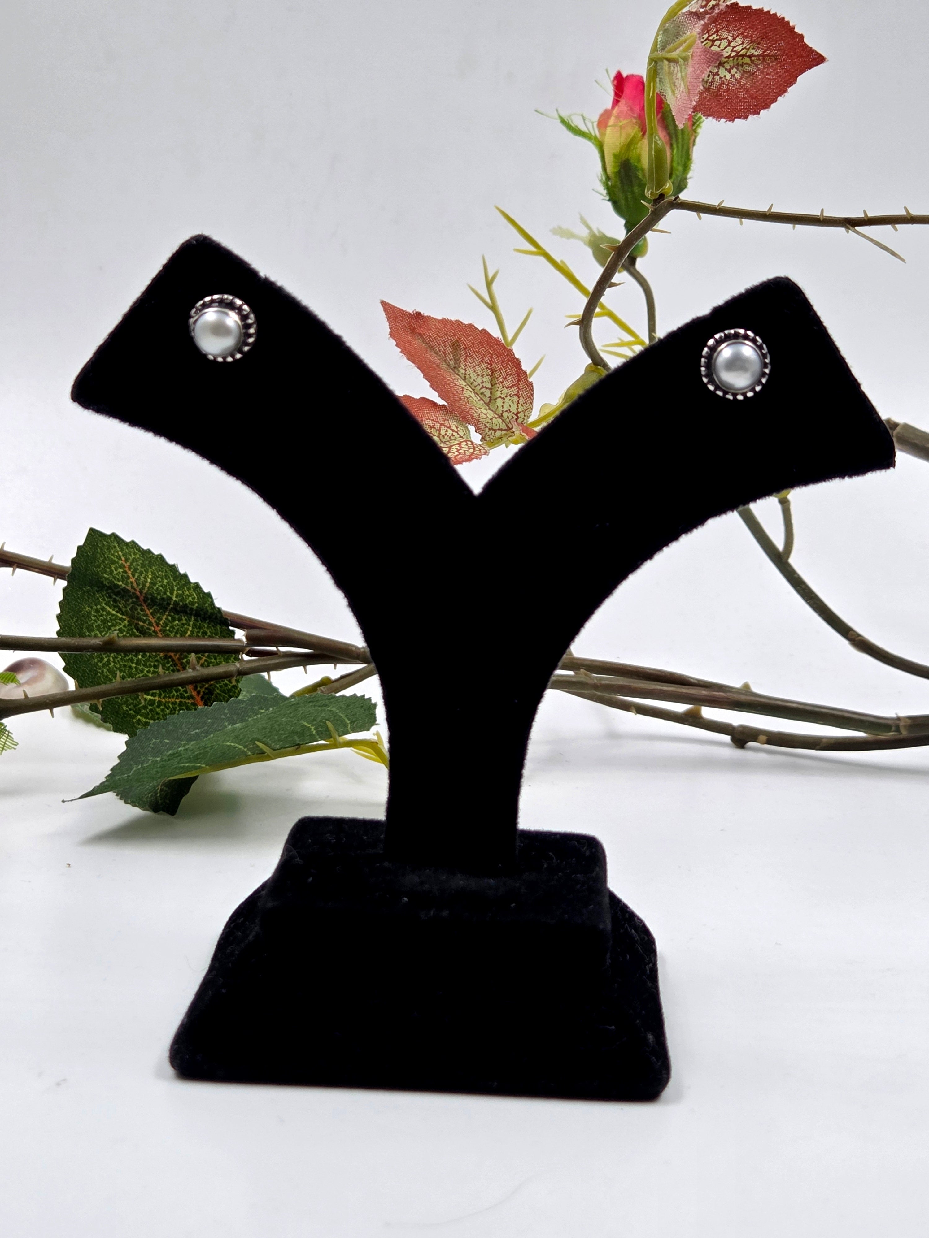 Pearl Aura Sterling Silver Studs