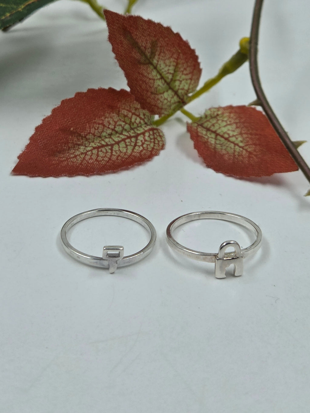 Stackable Lock Style Ring in Sterling Silver