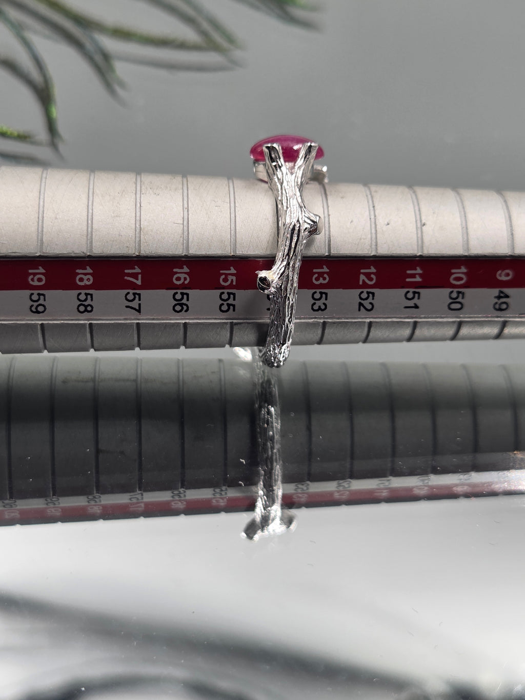 GF Ruby & Lab-Grown Diamond Sterling Silver Ring with Certificate