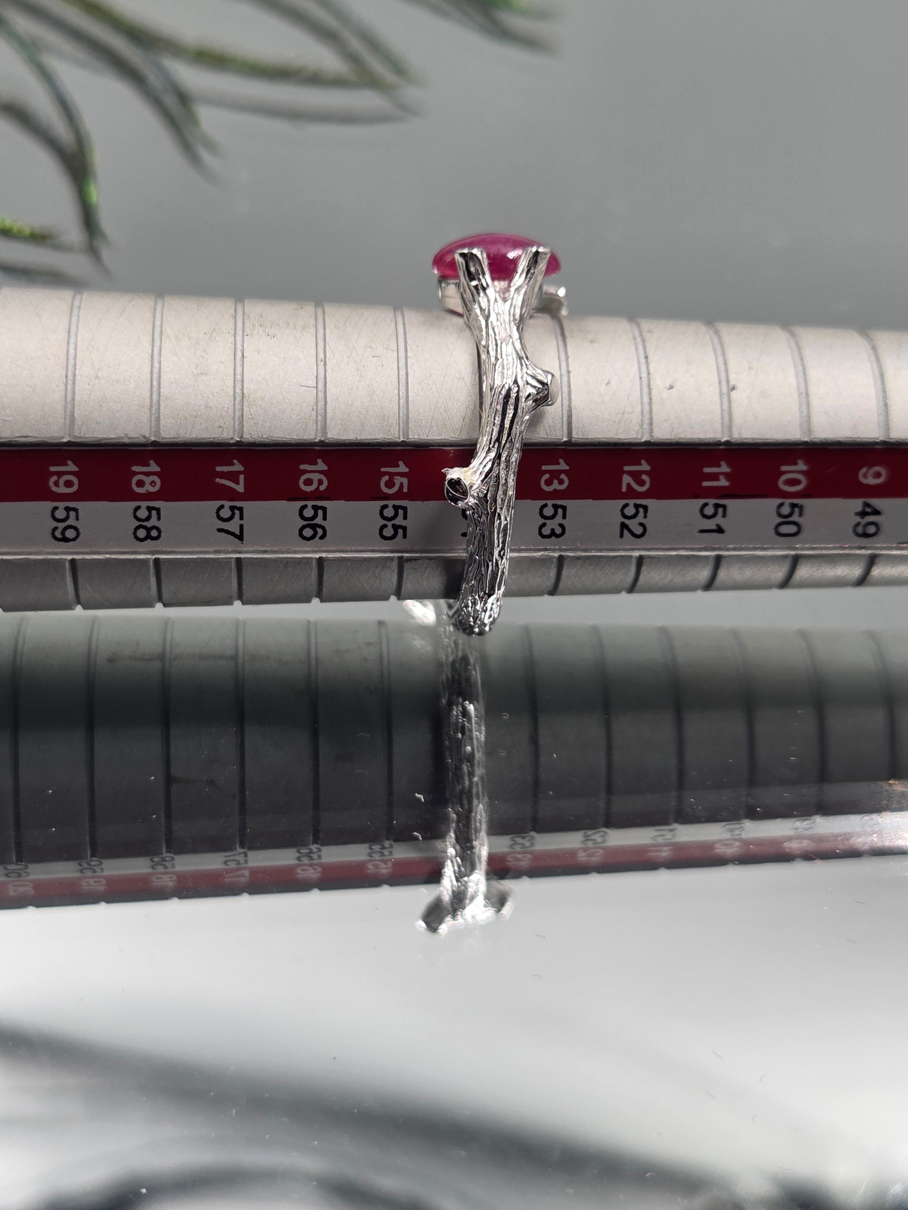 GF Ruby & Lab-Grown Diamond Sterling Silver Ring with Certificate