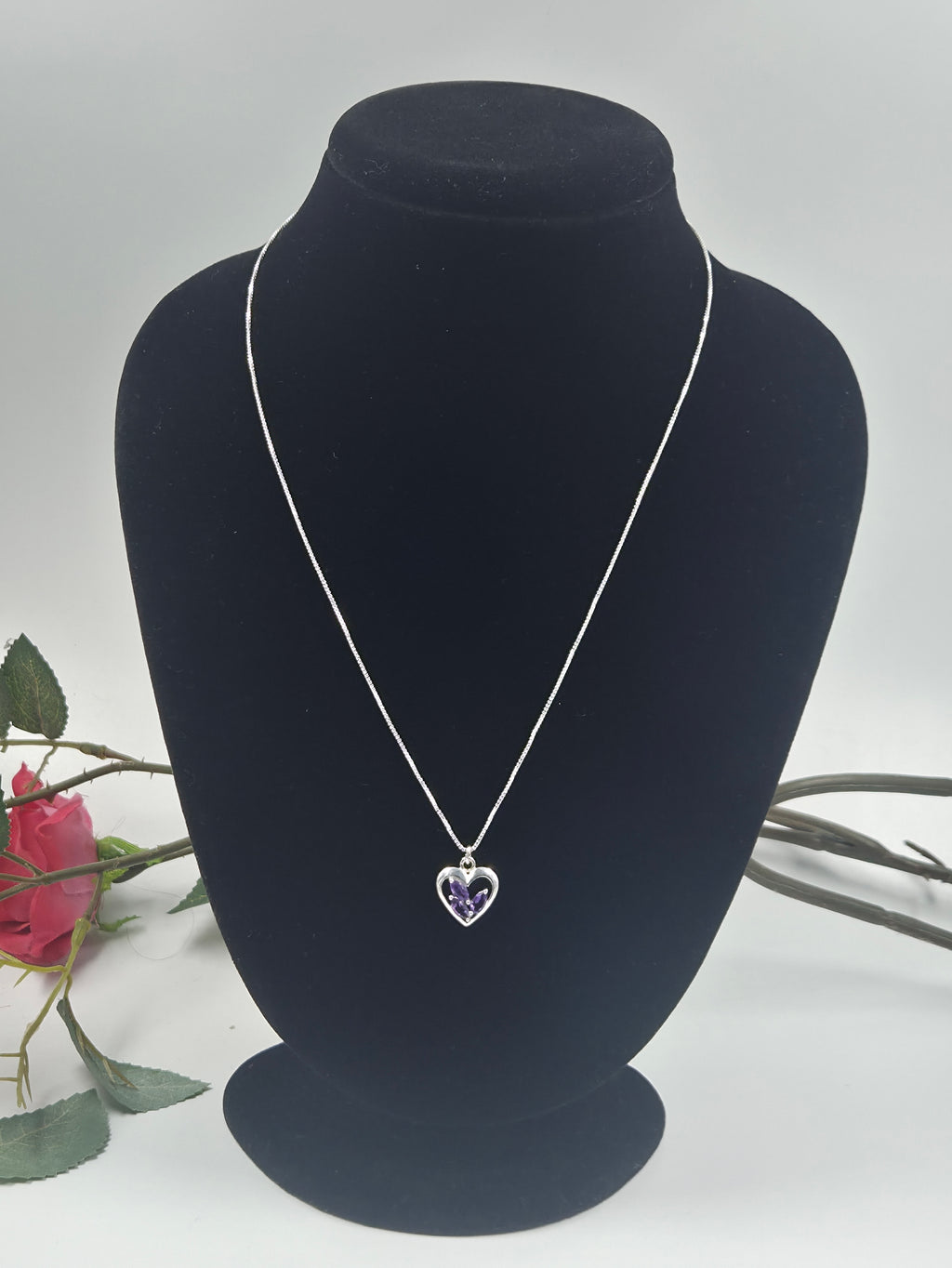 Amethyst Necklace in Sterling Silver