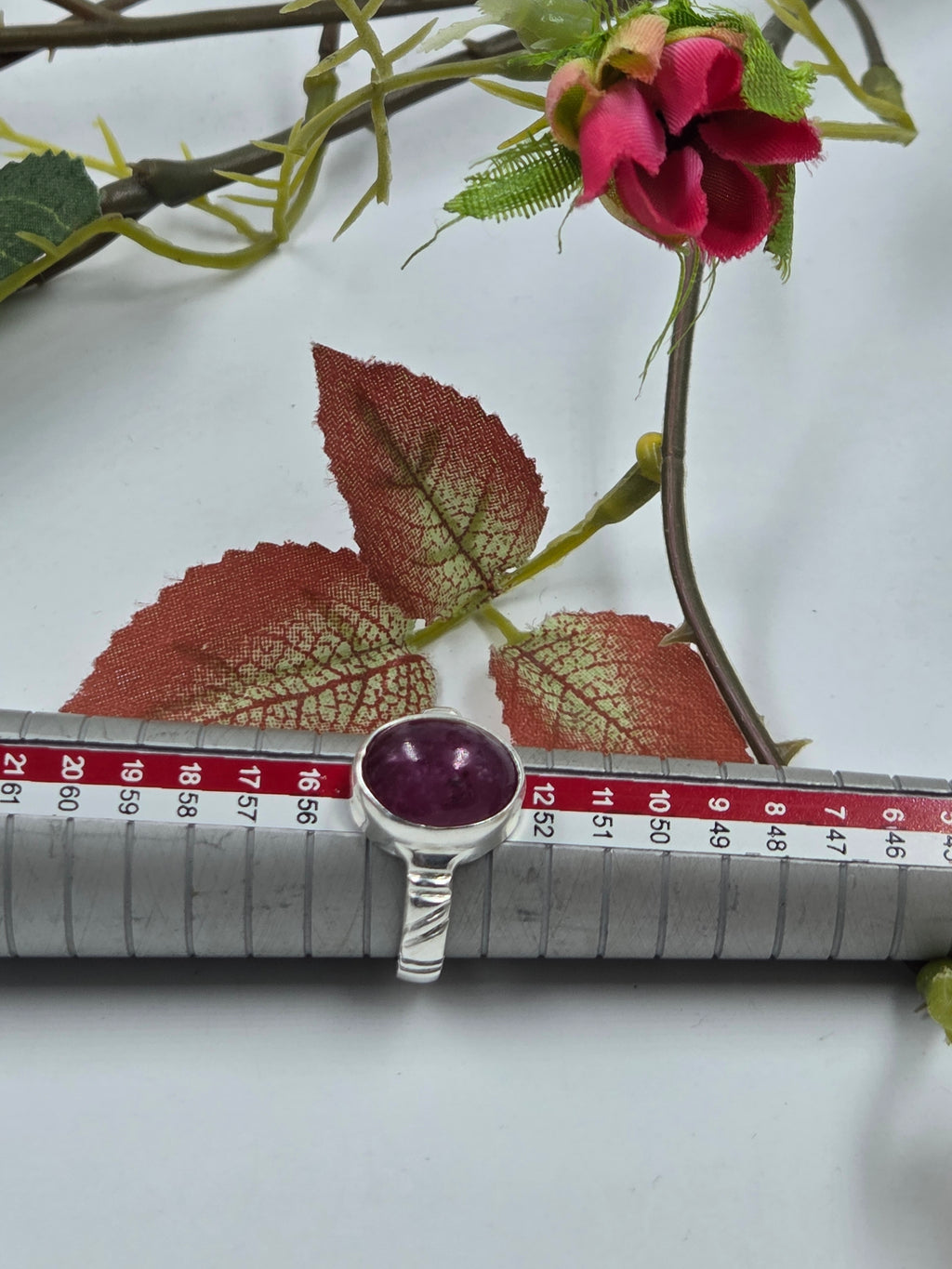 Gf Ruby Ring for Men in Sterling Silver