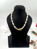 Citrine & Freshwater Pearl Necklace with Sterling Silver Lock – 54.70 Grams