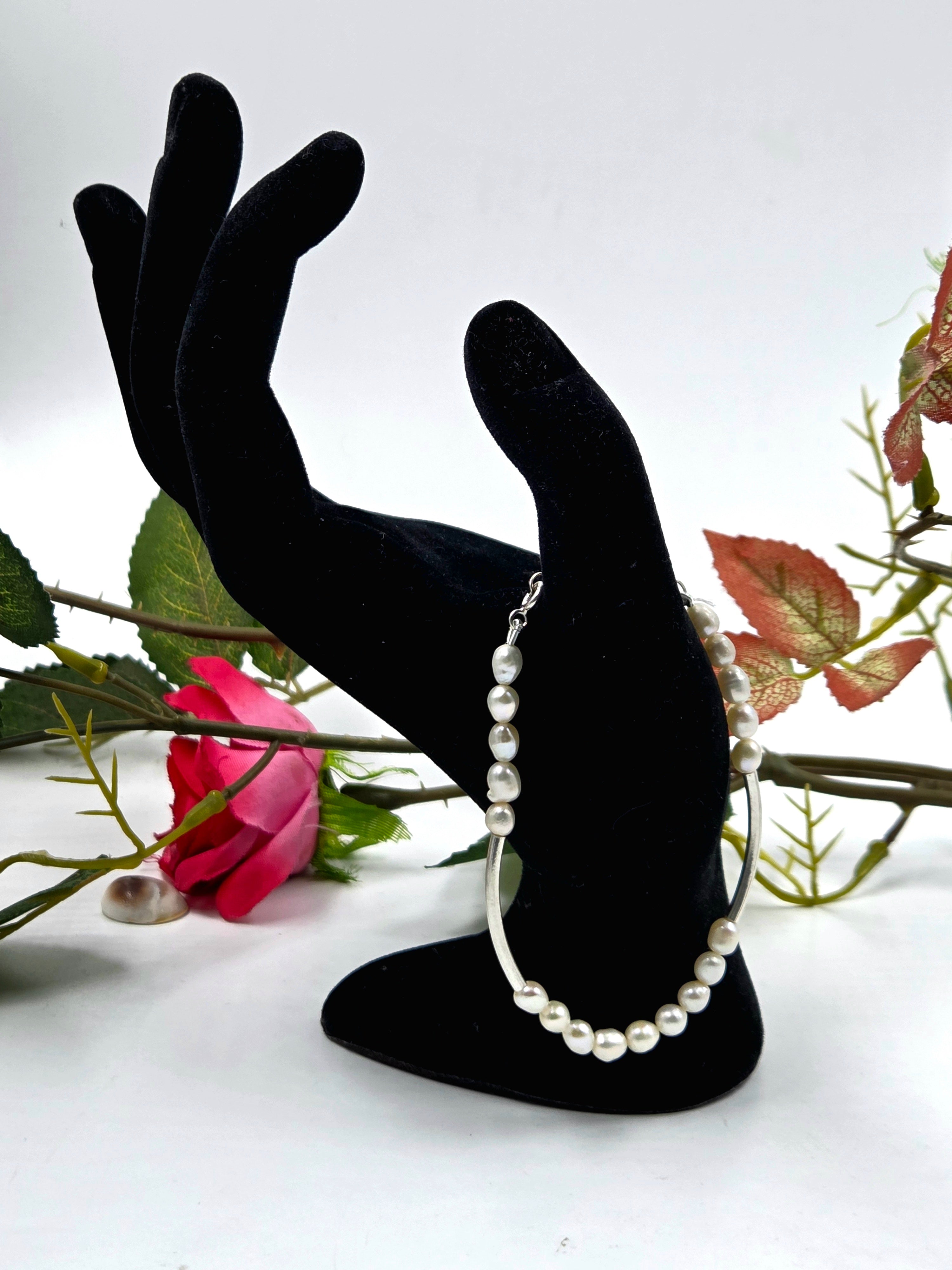 Freshwater Pearl Bracelet in Sterling Silver