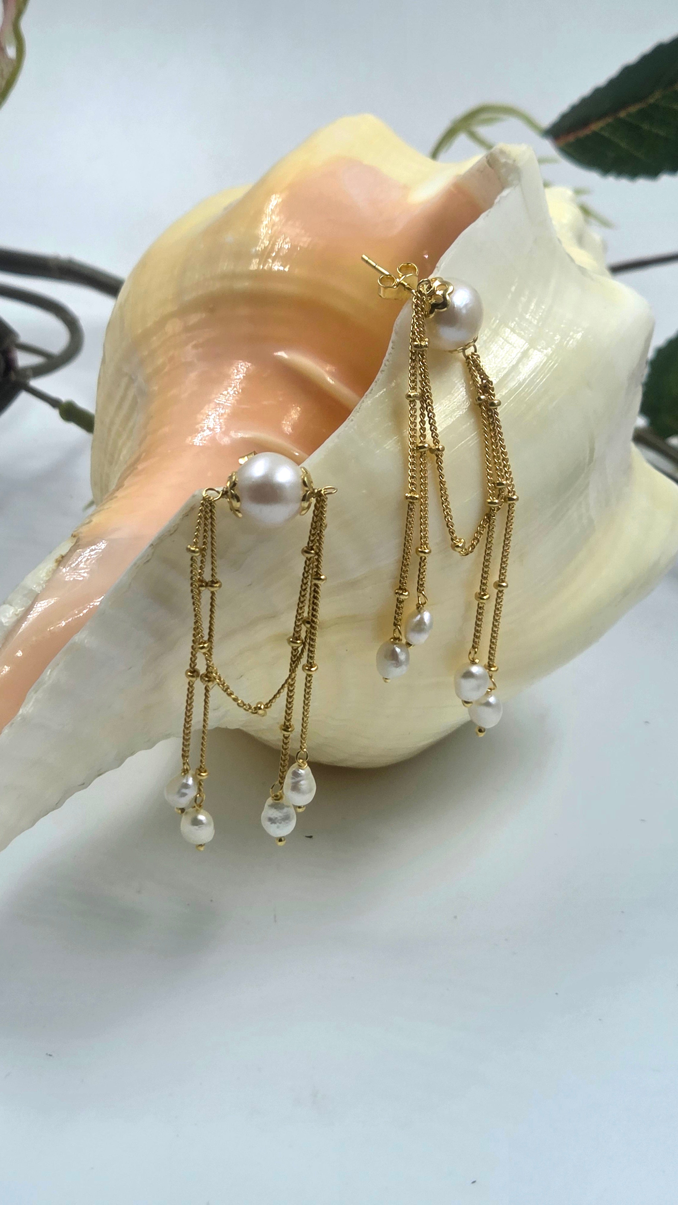 Freshwater Pearl Tassel Earrings in 92.5 Sterling Silver