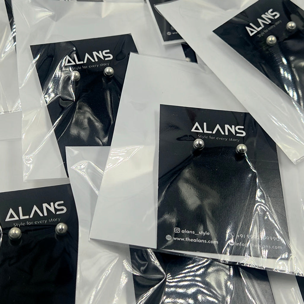 Sterling Silver Round Studs