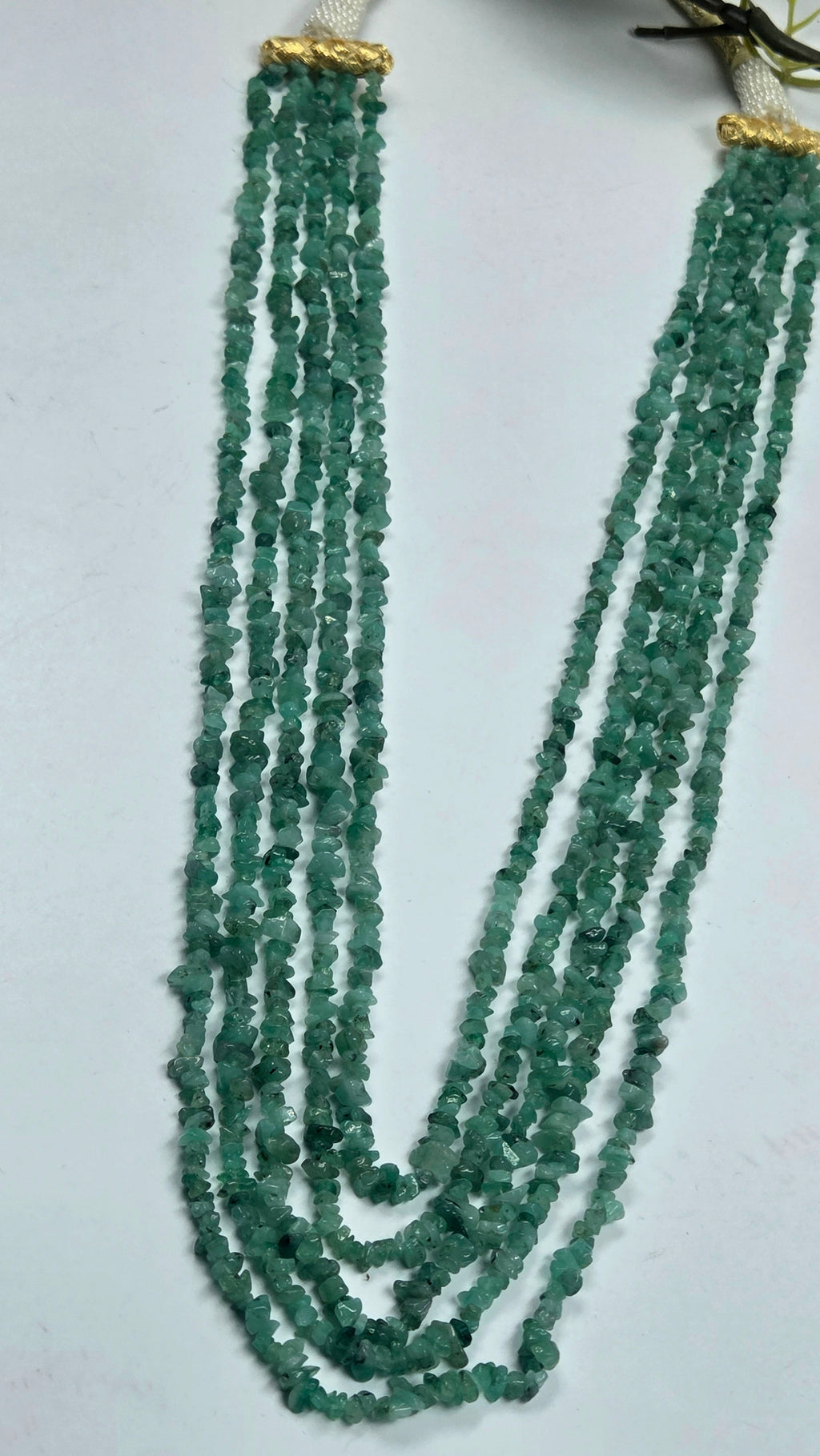 Natural Emerald 5-Layered Necklace