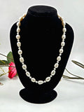Alternating Oval and Round Freshwater Pearl Strand