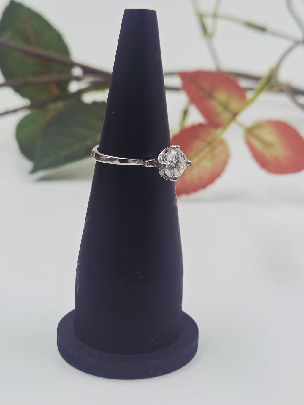 Radiant Moissanite Silver Ring (GRA Certified)