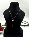 Blush Freshwater Pearl Drop Necklace in Sterling Silver