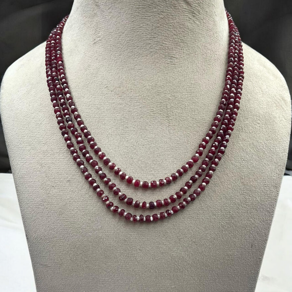 Ruby Pearl Royale Necklace